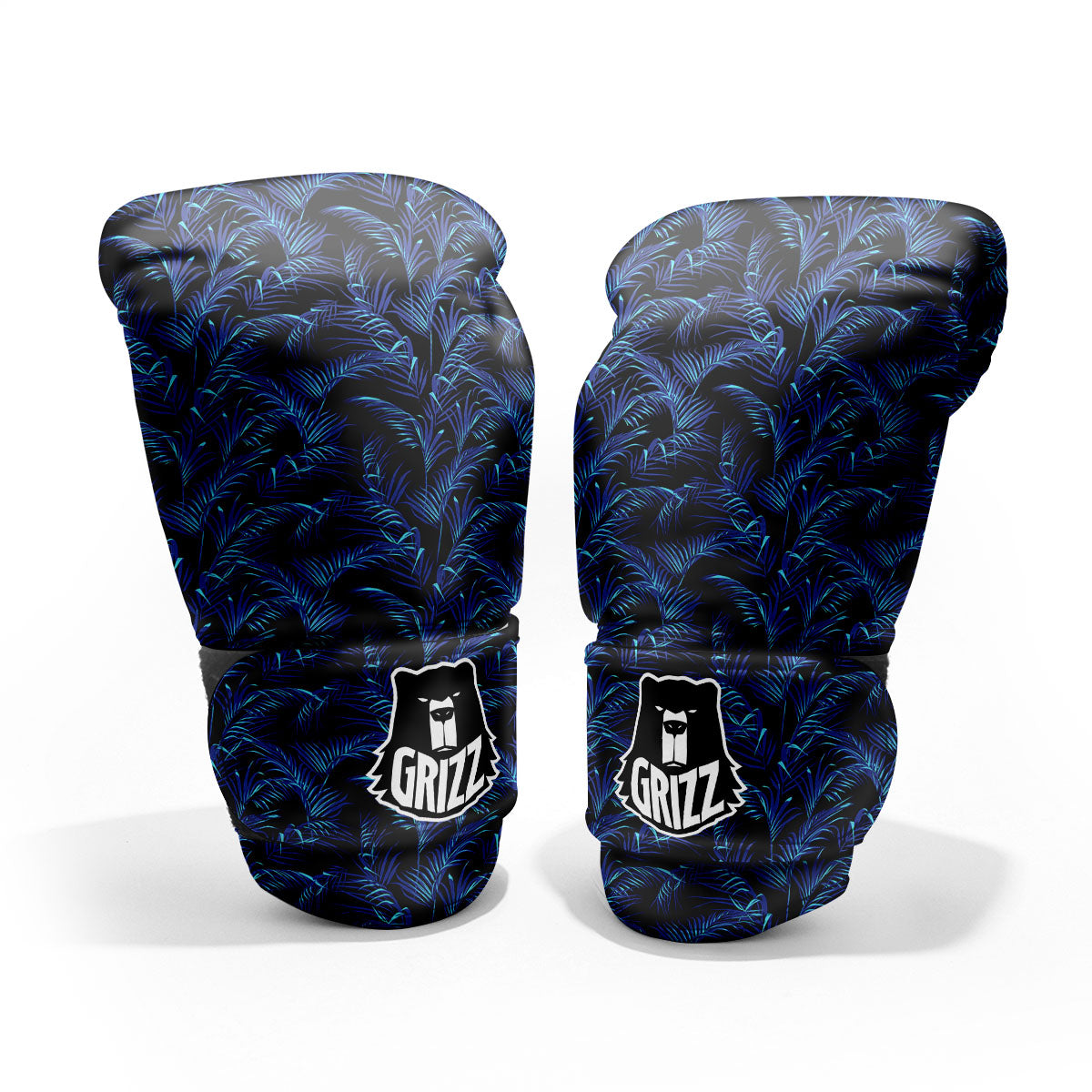 Palm Leaf Dark Tropical Print Pattern Pro Boxing Glove