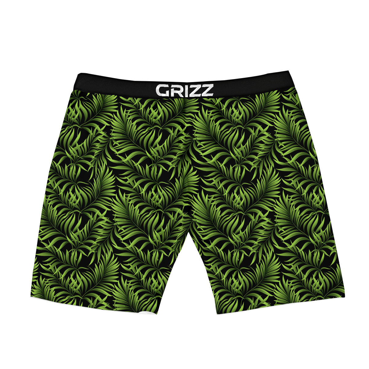 Palm Leaf Green Tropical Print Pattern Boxer Briefs-grizzshop