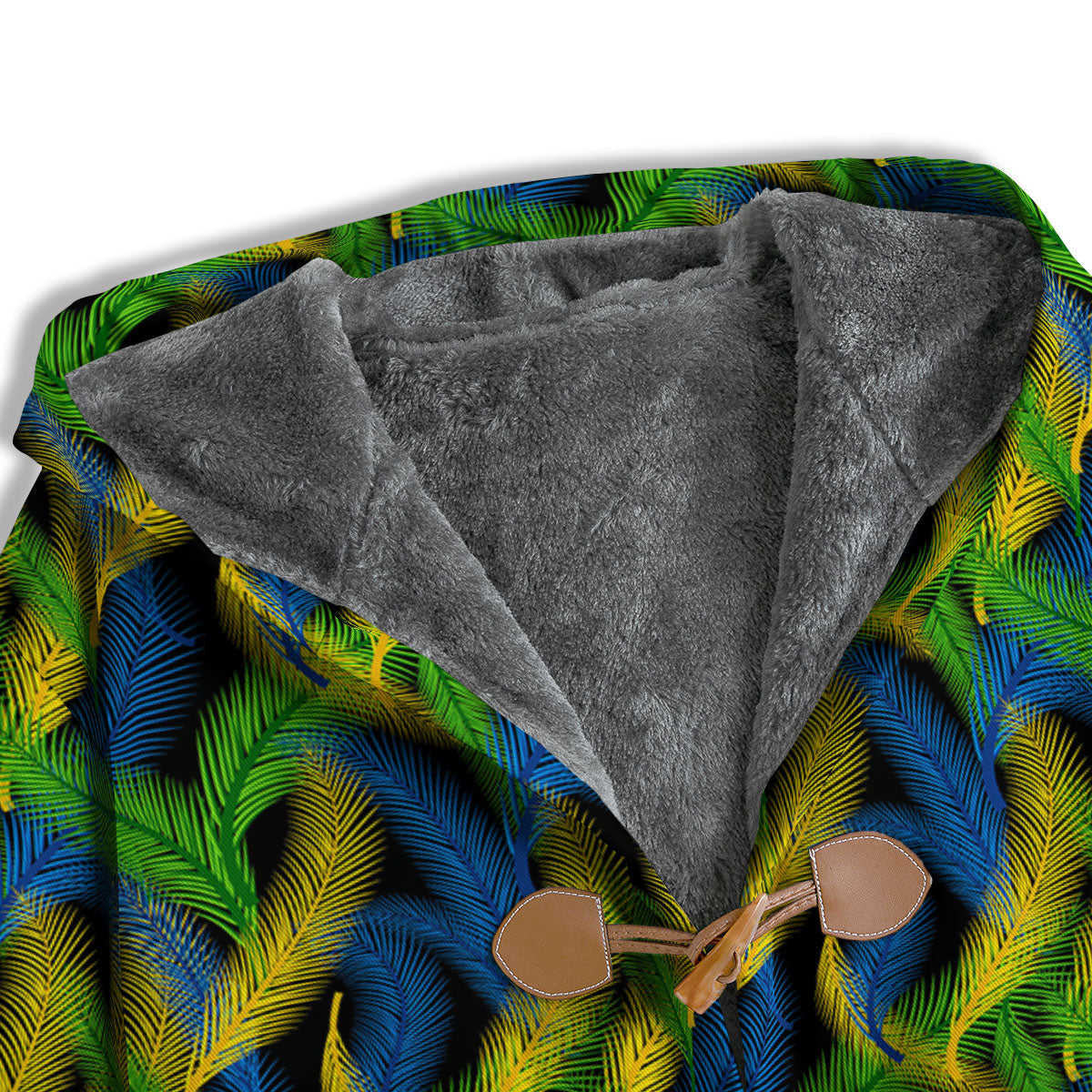 Palm Leaf Mardi Gras Print Pattern Men's Windbreaker Jacket-grizzshop