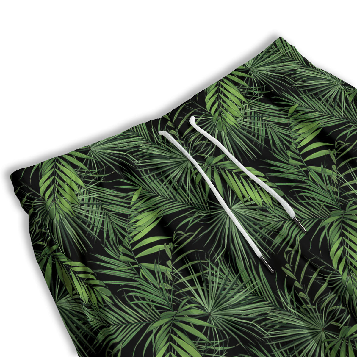 Palm Leaf Night Tropical Print Pattern Men's Athletic Shorts