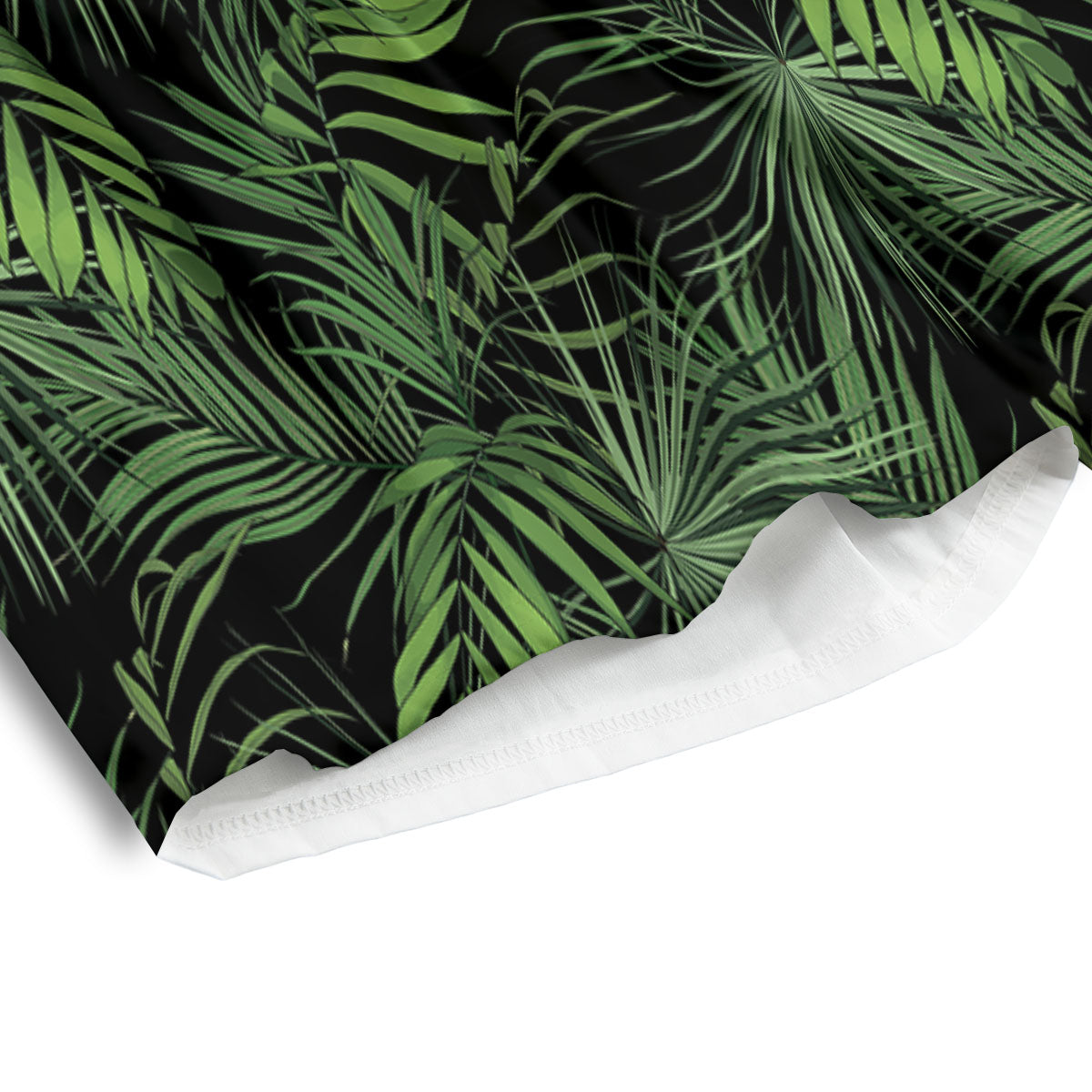Palm Leaf Night Tropical Print Pattern Men's Athletic Shorts