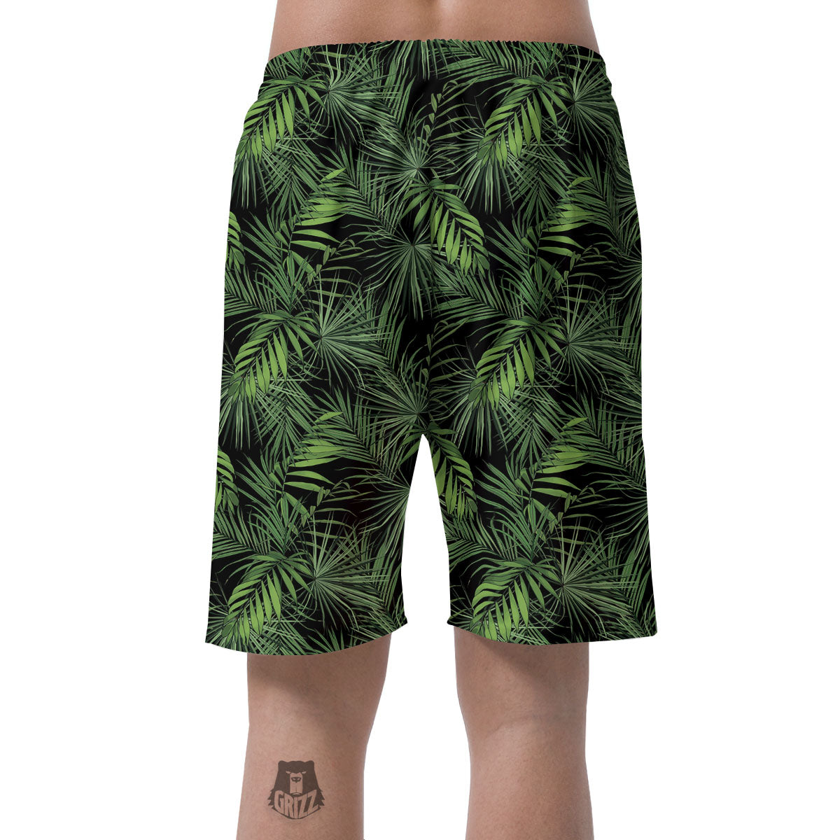 Palm Leaf Night Tropical Print Pattern Men's Shorts-grizzshop