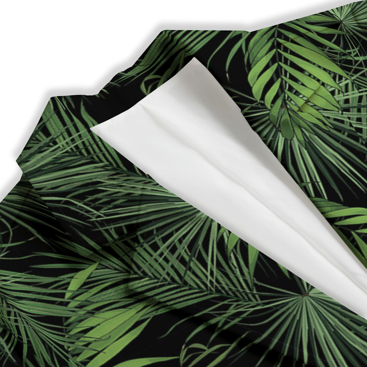 Palm Leaf Night Tropical Print Pattern Women's Blazer-grizzshop
