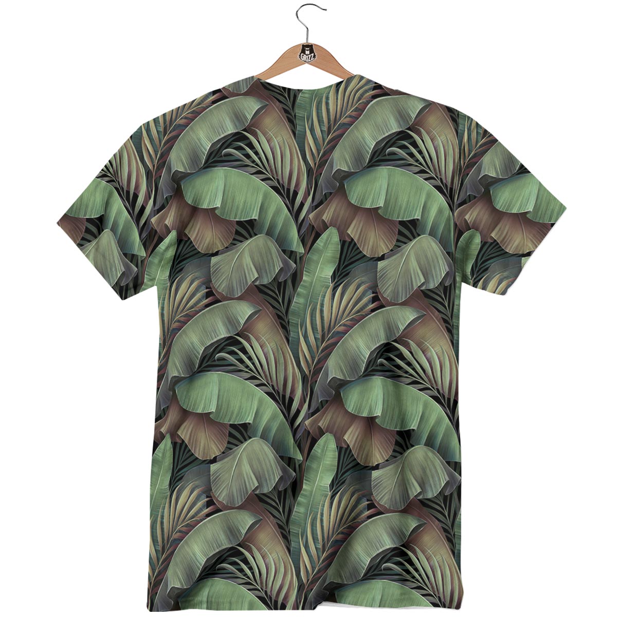 Palm Leaf Tropical Banana Print Pattern T-Shirt-grizzshop