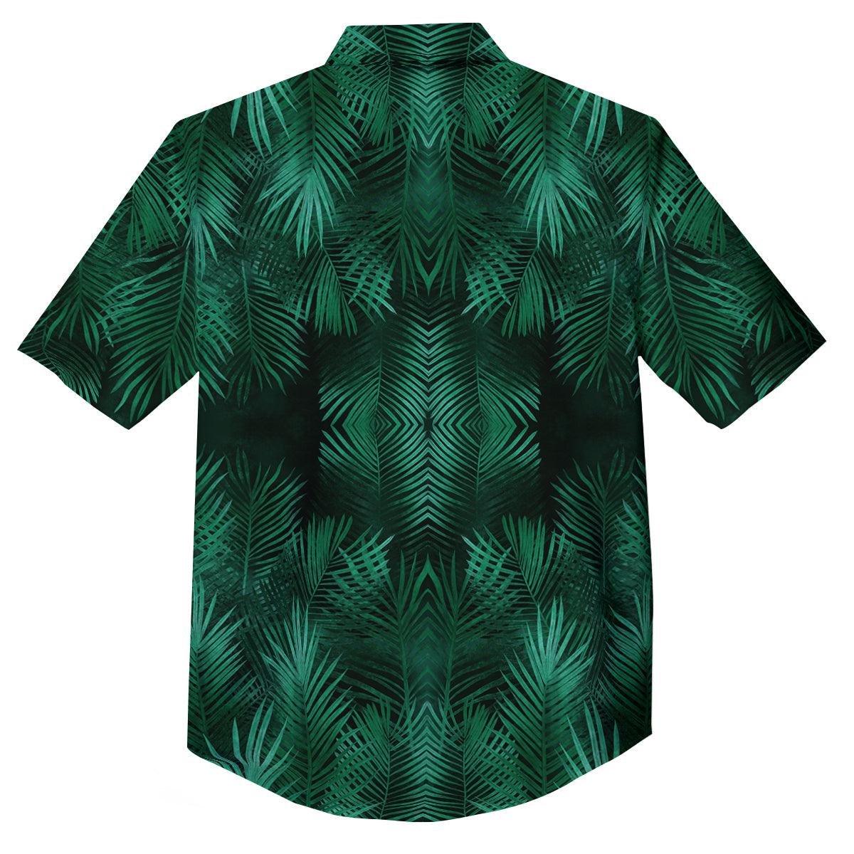 Palm Leaf Tropical Print Pattern Button Up Shirt-grizzshop