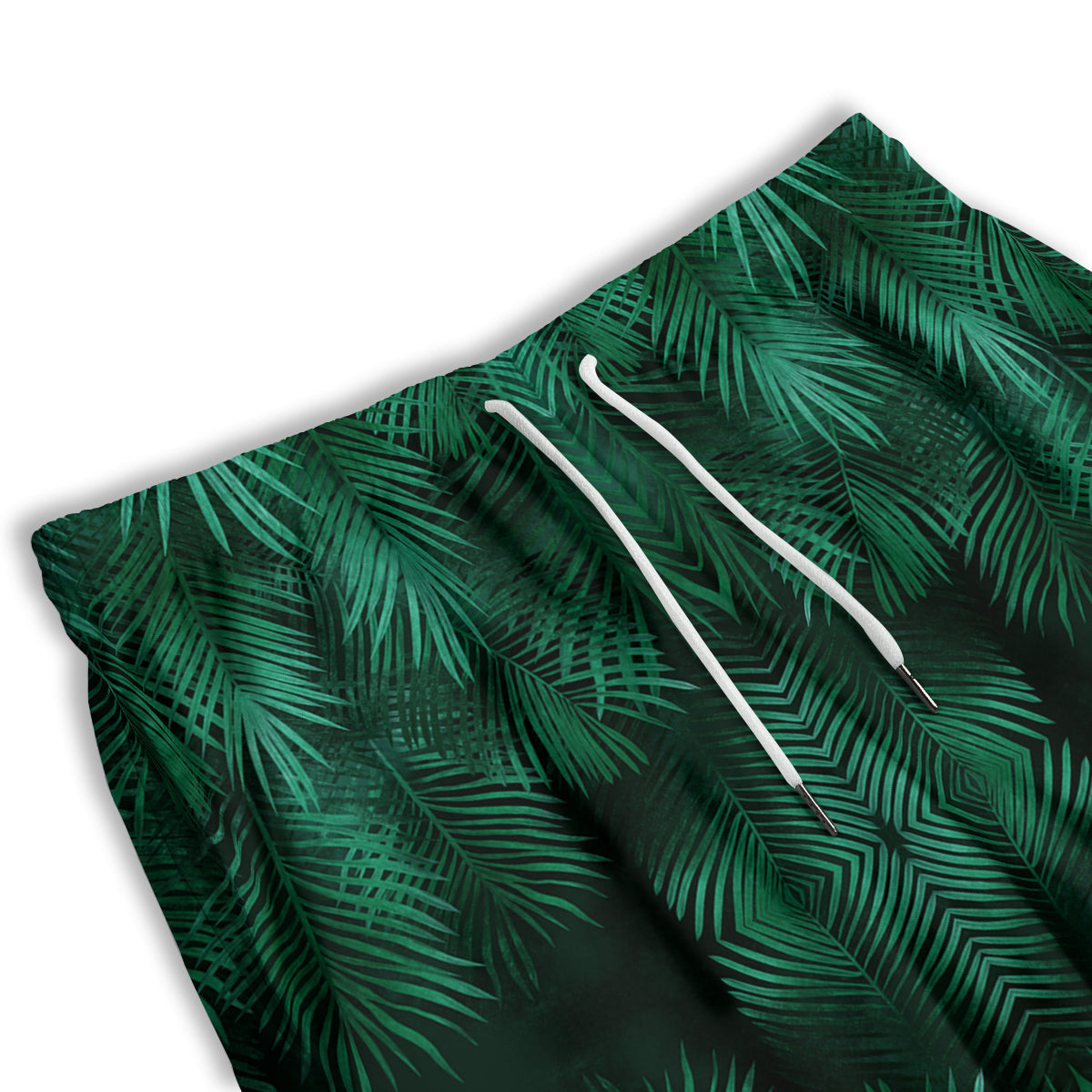 Palm Leaf Tropical Print Pattern Men's Athletic Shorts