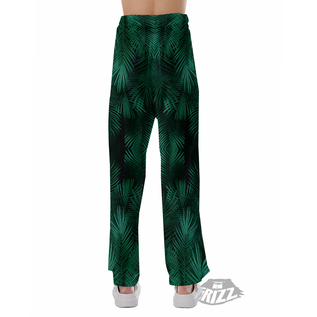 Palm Leaf Tropical Print Pattern Pajama Pants-grizzshop