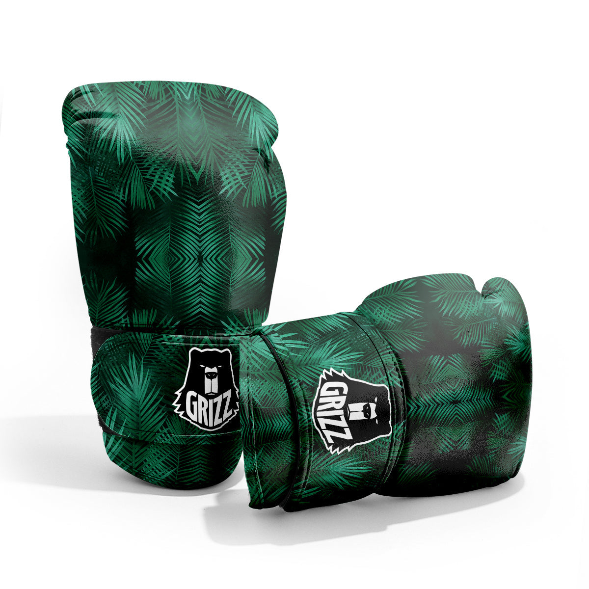 Palm Leaf Tropical Print Pattern Pro Boxing Glove