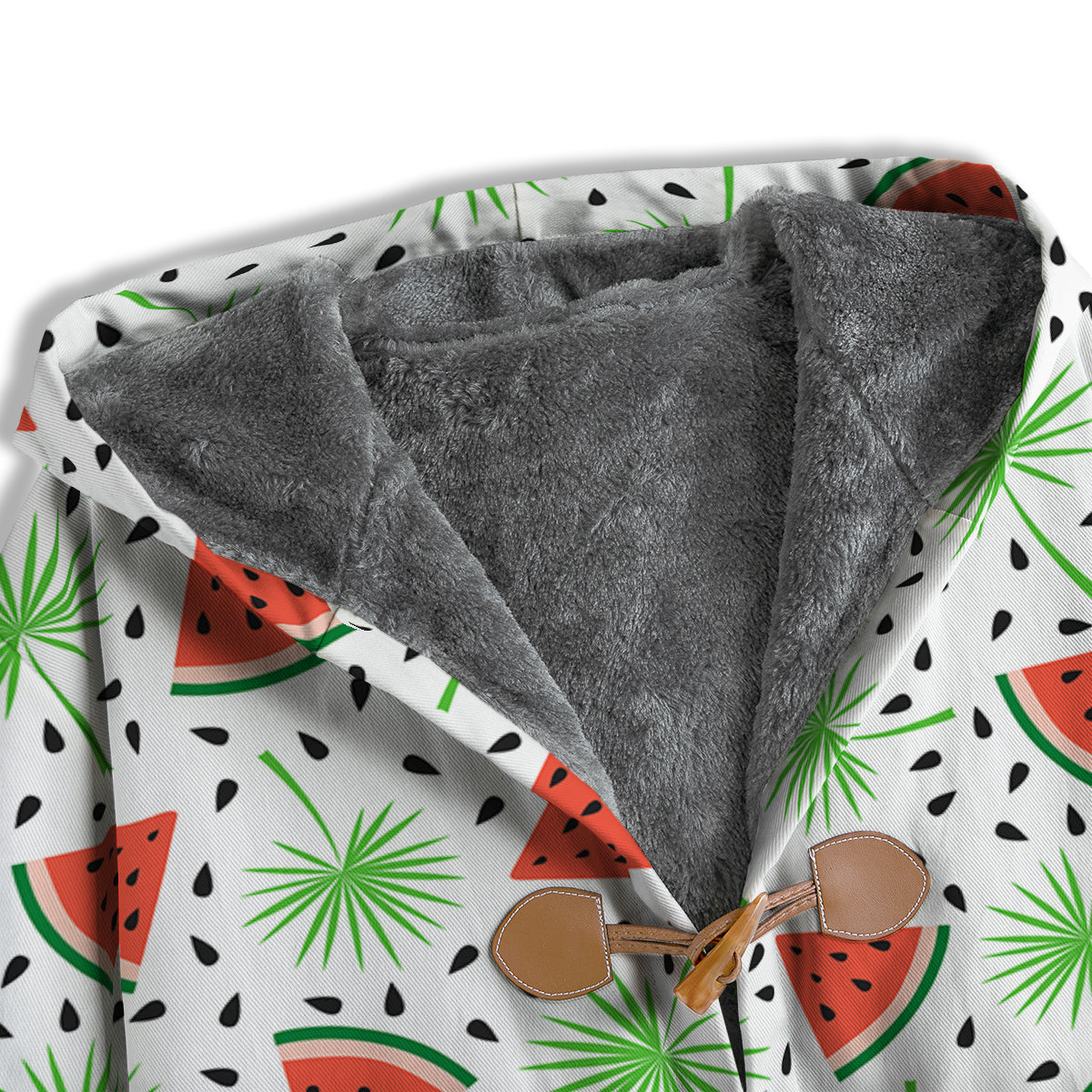 Palm Leaf Watermelon White Print Pattern Men's Windbreaker Jacket-grizzshop