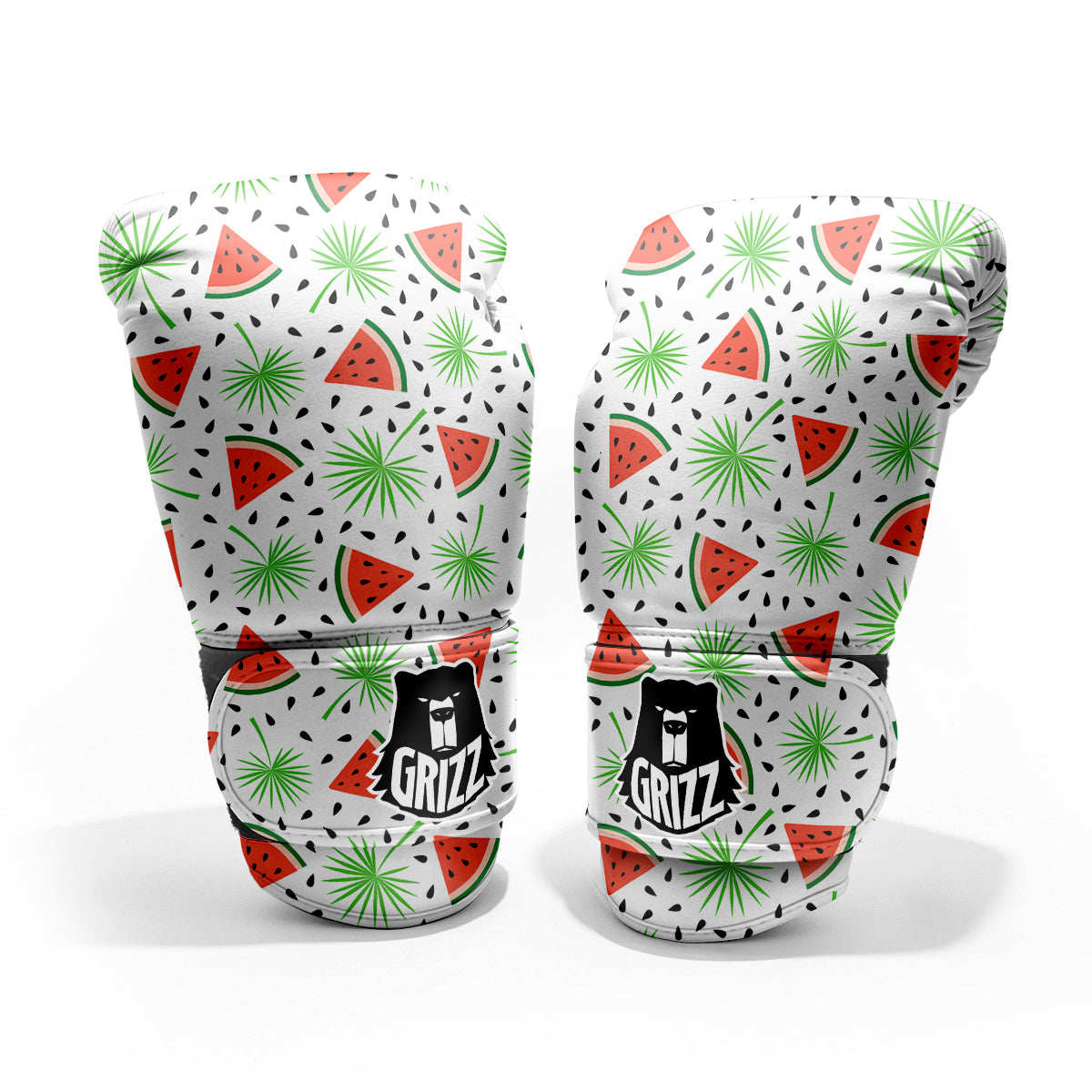 Palm Leaf Watermelon White Print Pattern Pro Boxing Glove