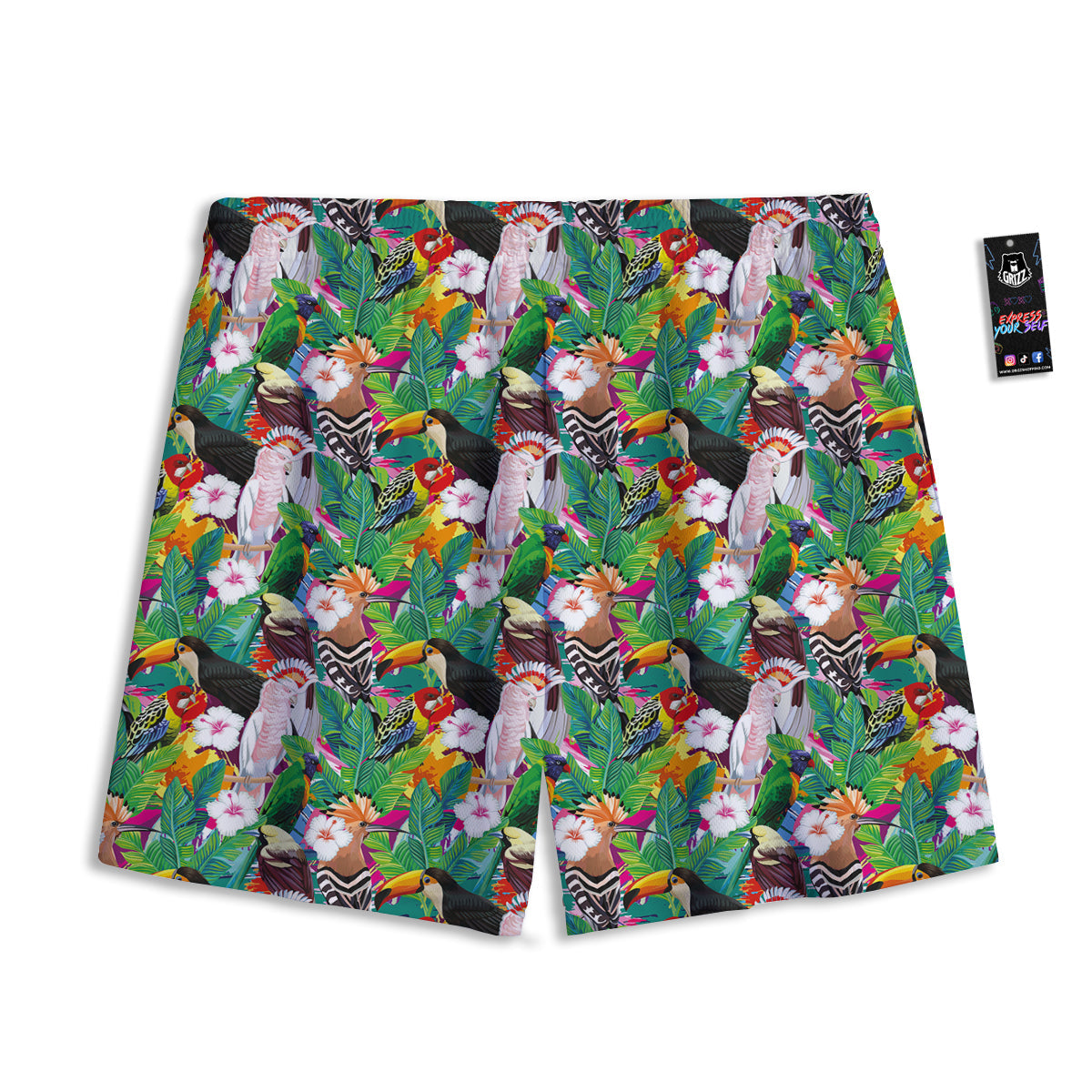 Penguin Face Cute Print Pattern Mesh Shorts