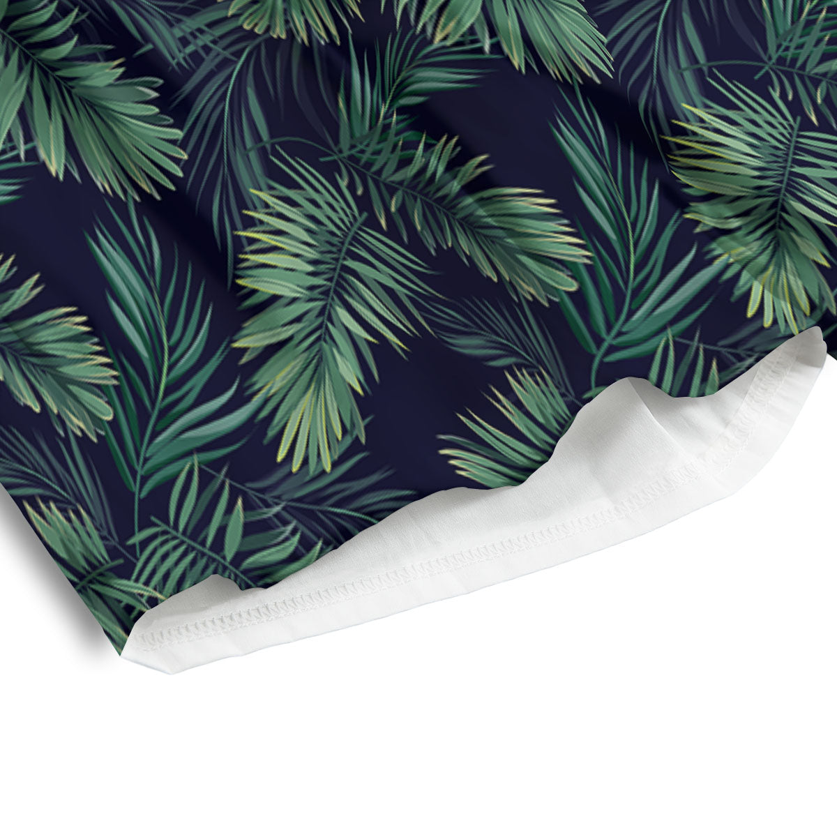Palm Leaves Dark Tropical Print Pattern Men's Athletic Shorts-grizzshop