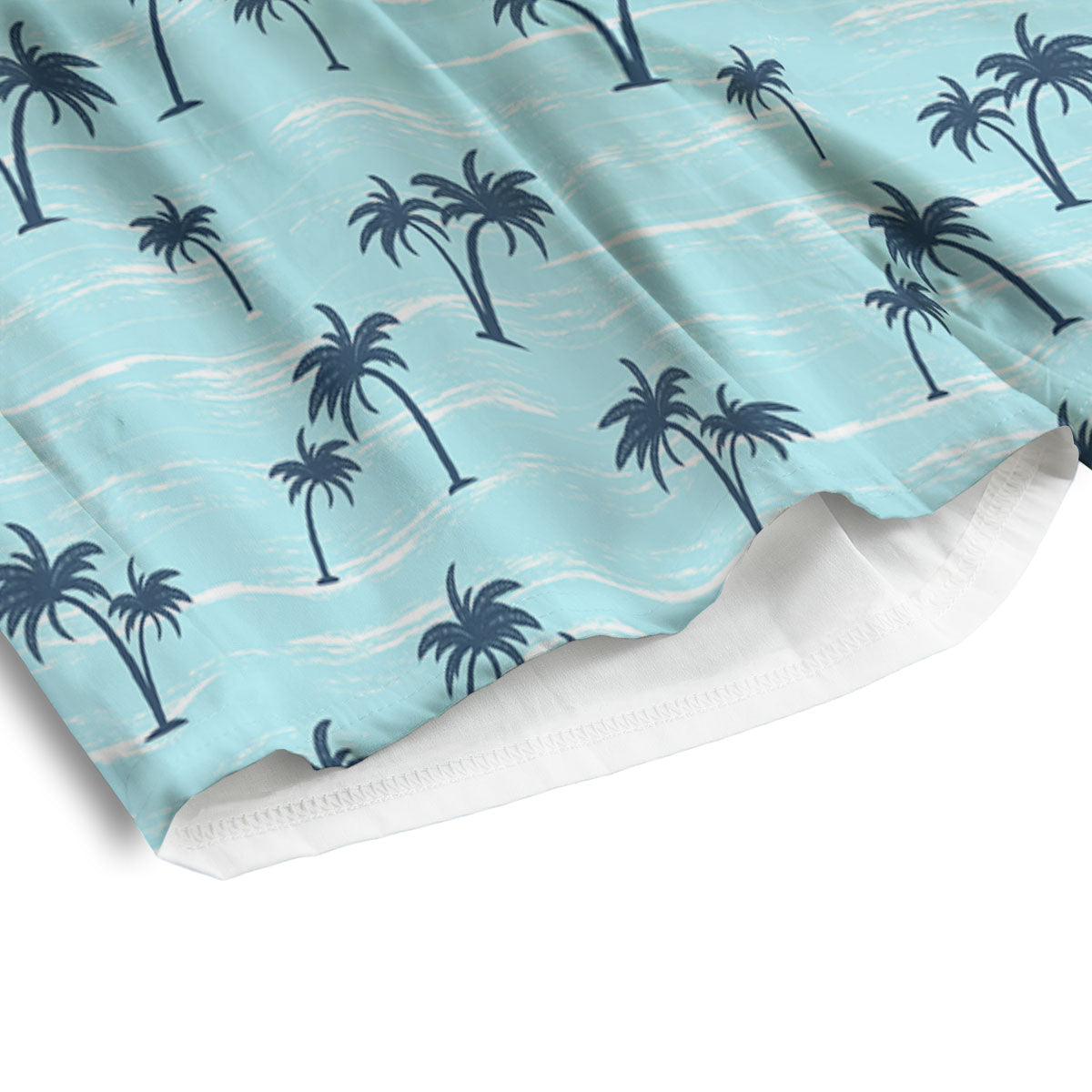 Palm Tree Blue Print Pattern Men's Athletic Shorts