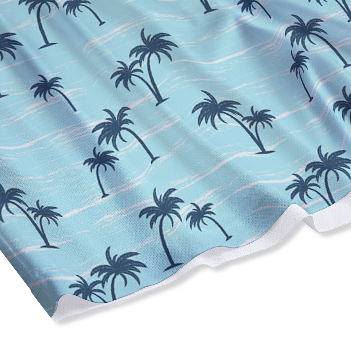 Palm Tree Blue Print Pattern Mesh Shorts-grizzshop