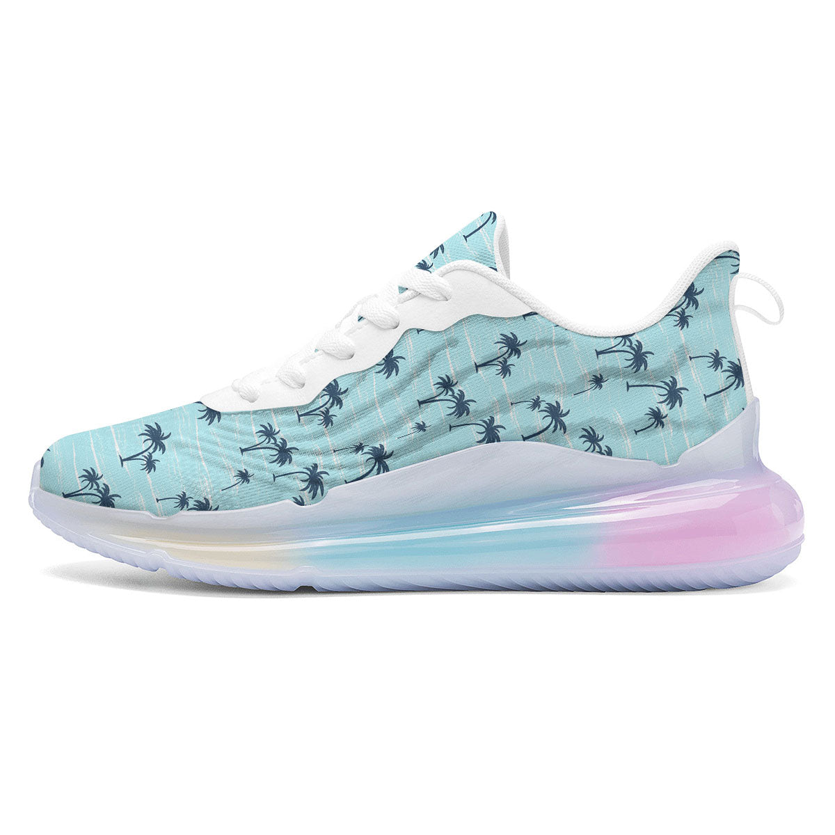 Palm Tree Blue Print Pattern Running Sneakers-grizzshop