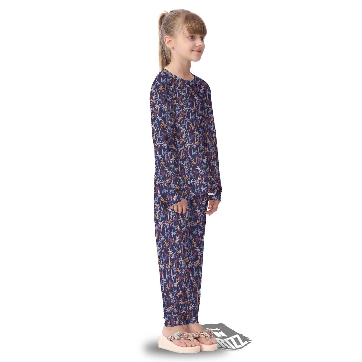 Palm Tree Colorful Print Pattern Kid's Pajamas-grizzshop