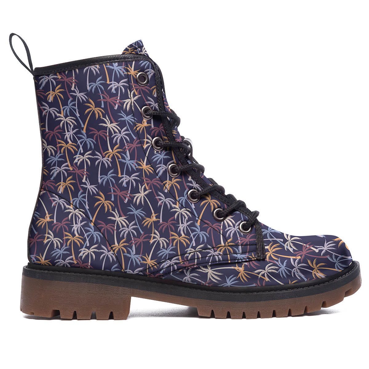 Palm Tree Colorful Print Pattern Work Boots-grizzshop