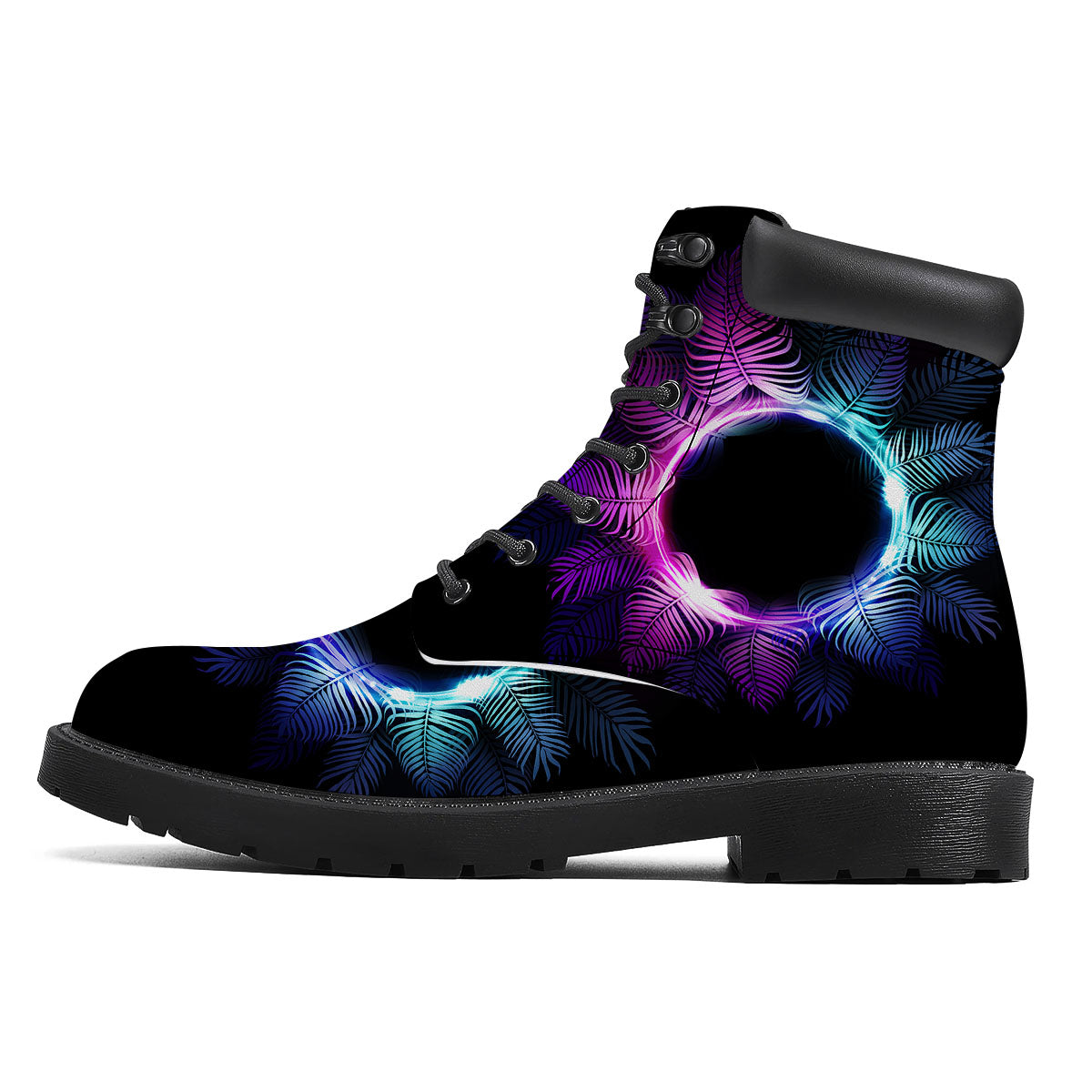 Palm Tree EDM Beach Print Boots-grizzshop