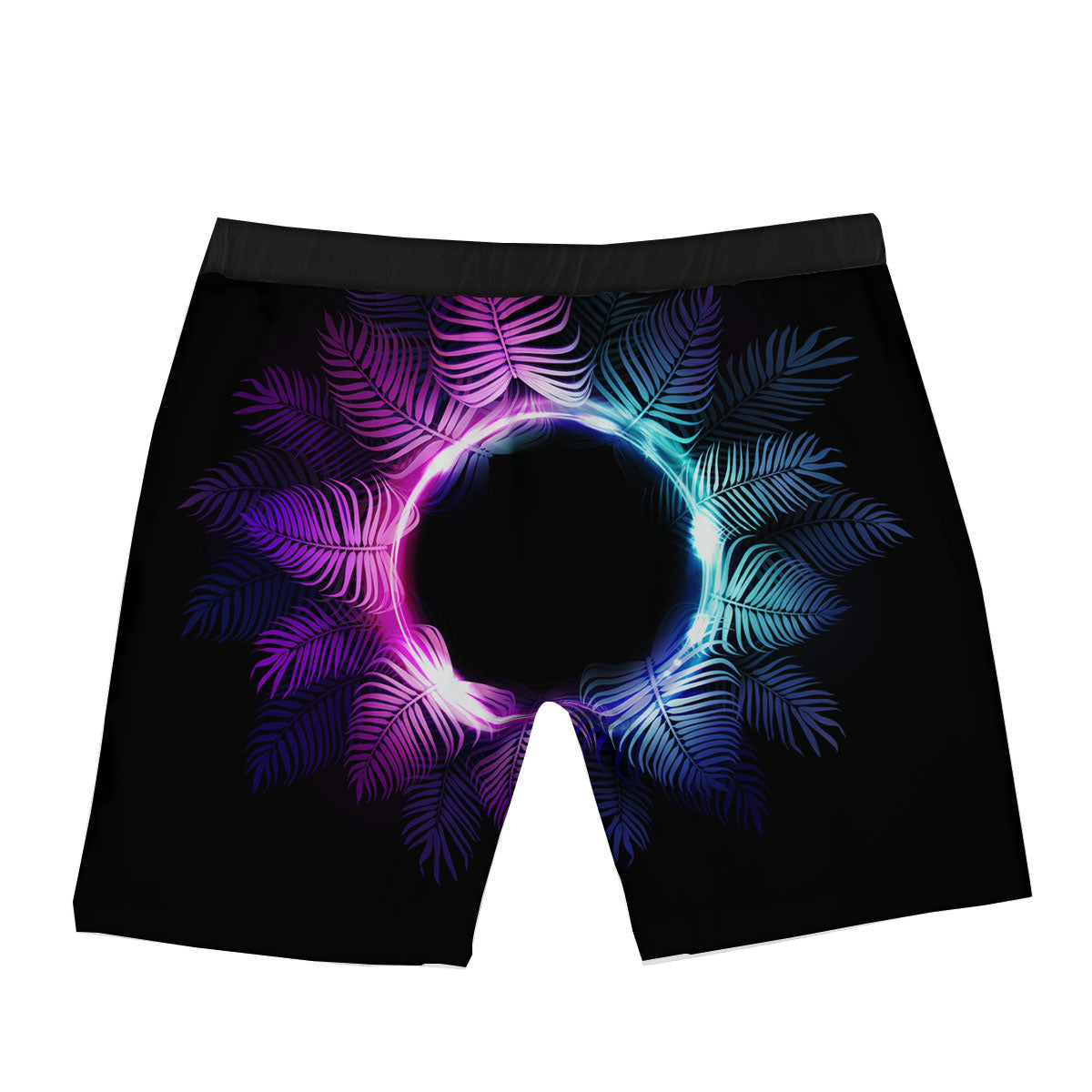 Palm Tree EDM Beach Print Boxer Briefs-grizzshop