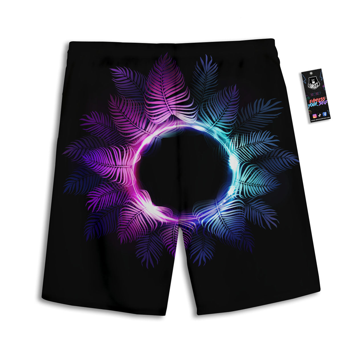 Plaid Mardi Gras Print Pattern Men's Athletic Shorts