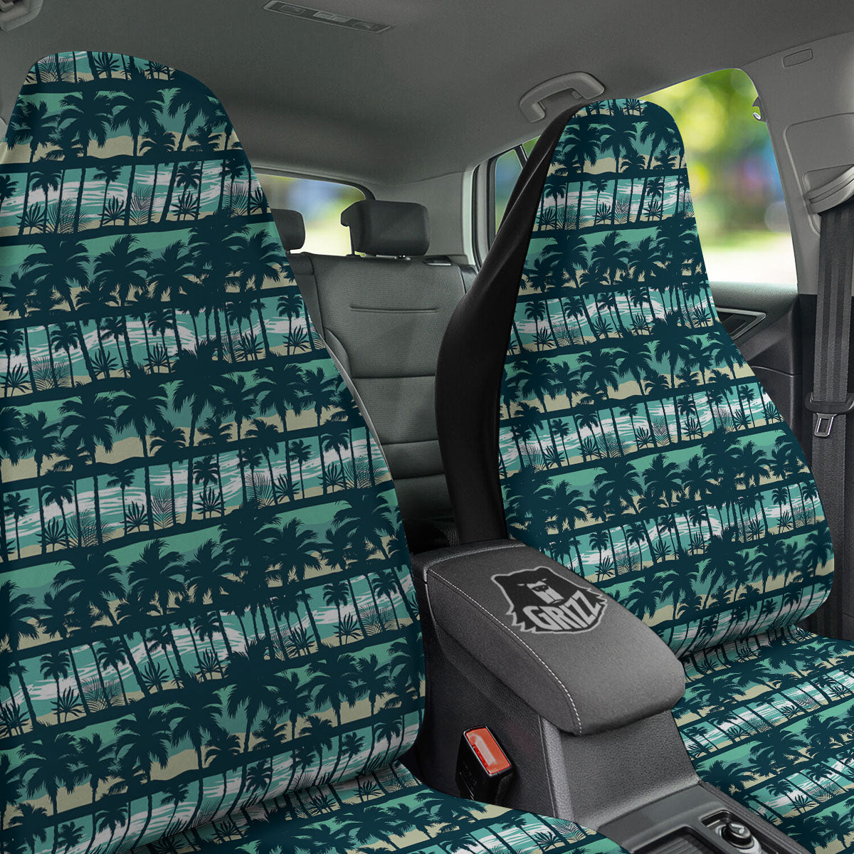 Palm Tree Print Pattern Car Seat Covers-grizzshop