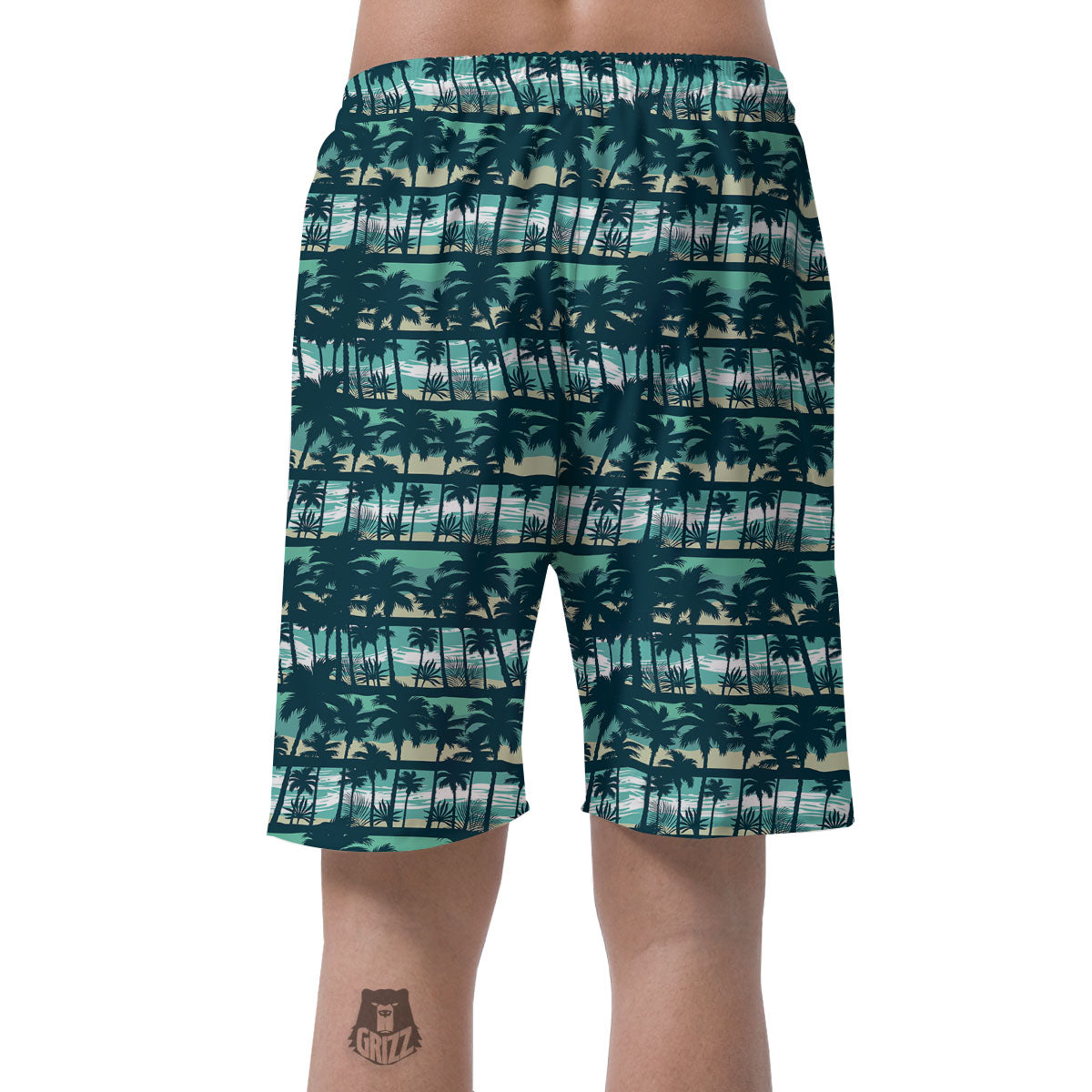 Palm Tree Print Pattern Men's Shorts-grizzshop