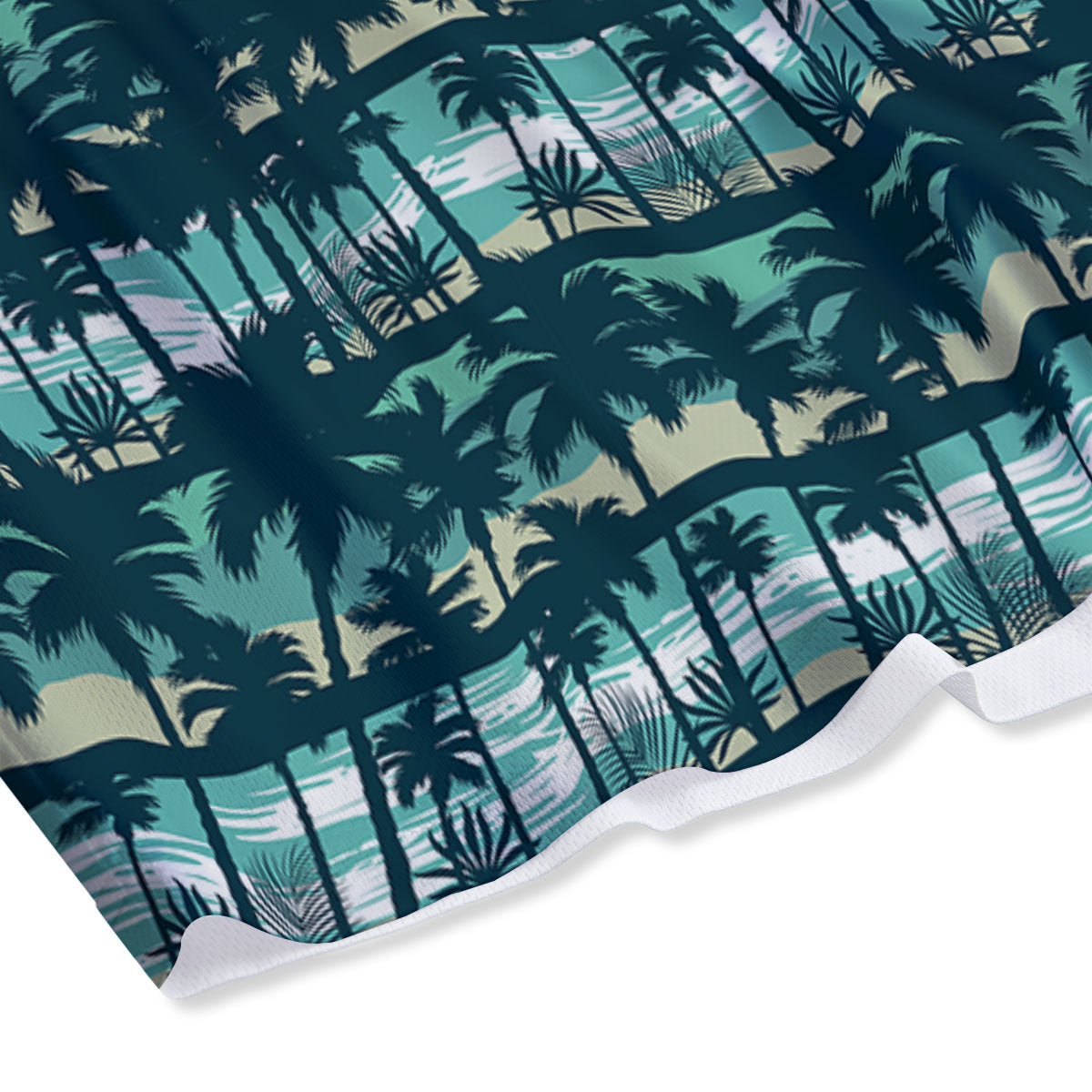 Palm Tree Print Pattern Mesh Shorts