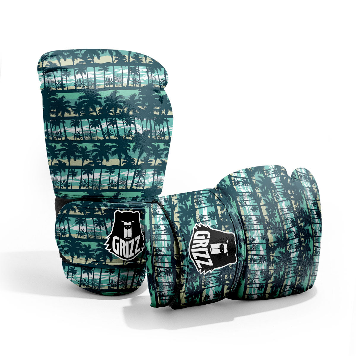 Palm Tree Print Pattern Sparring Gloves-grizzshop