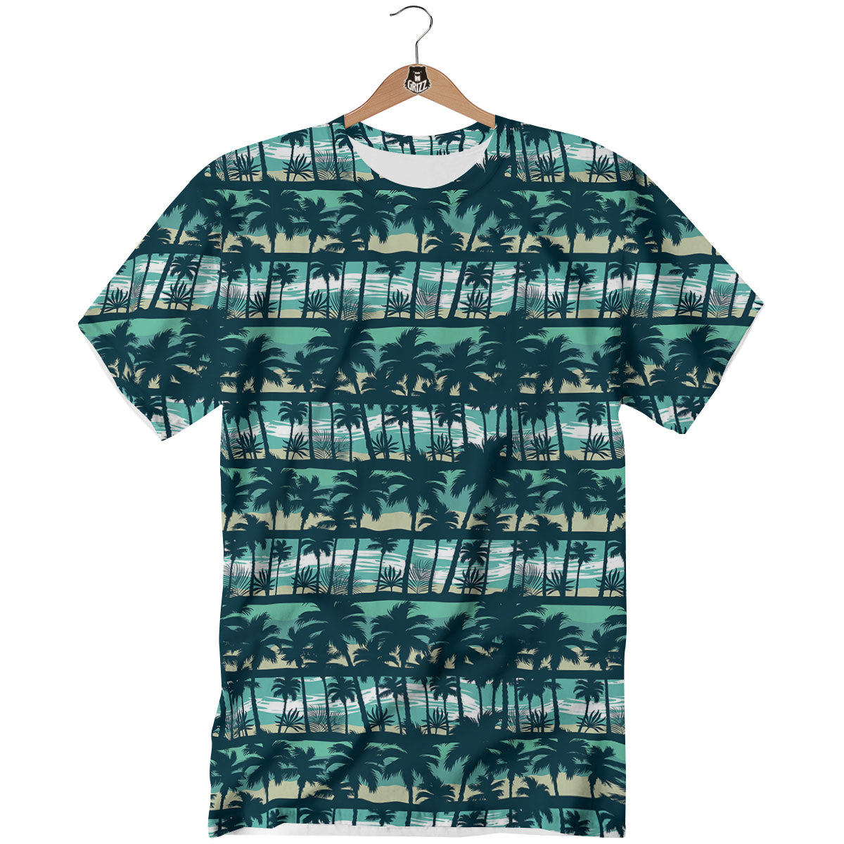 Palm Tree Print Pattern T-Shirt-grizzshop