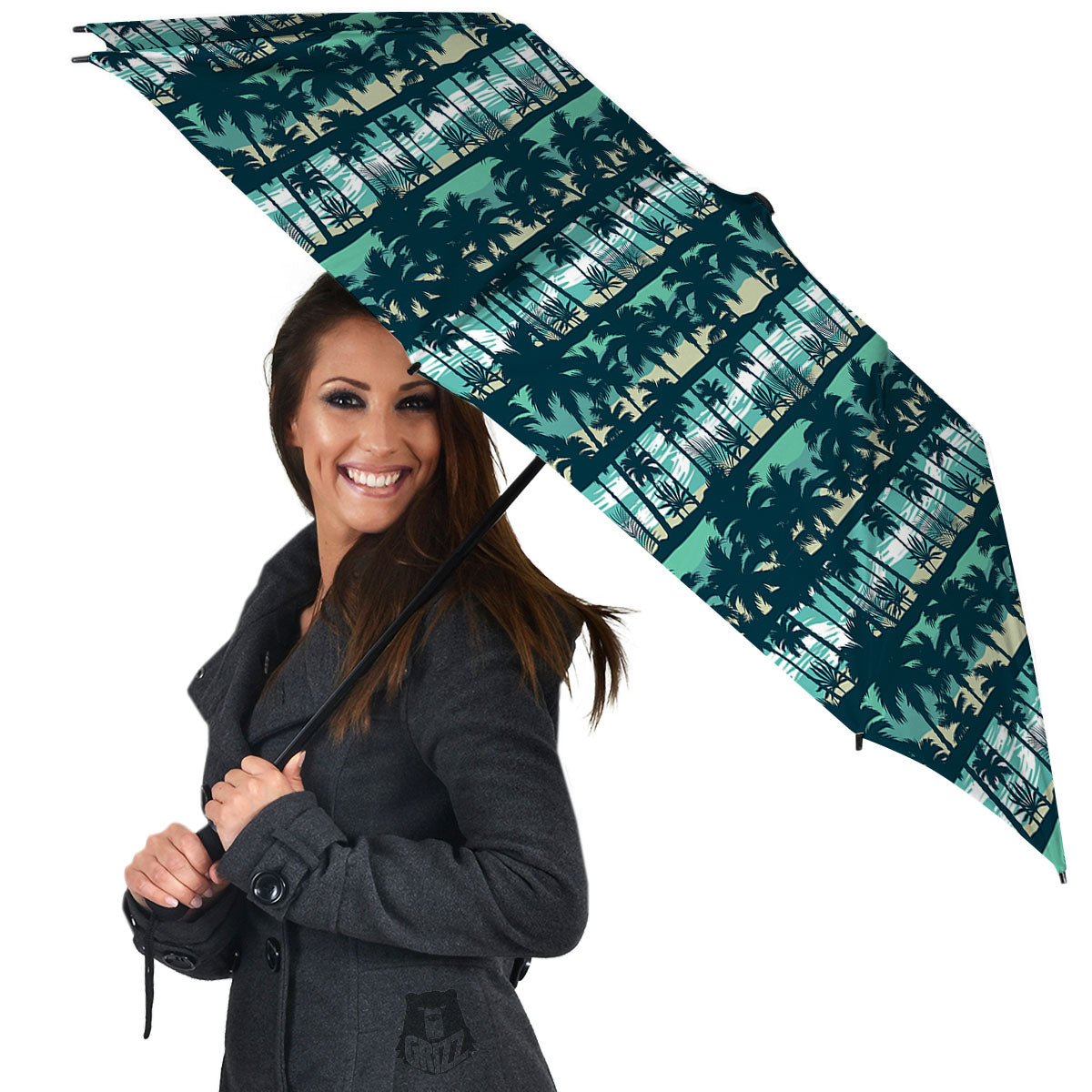 Palm Tree Print Pattern Umbrella-grizzshop