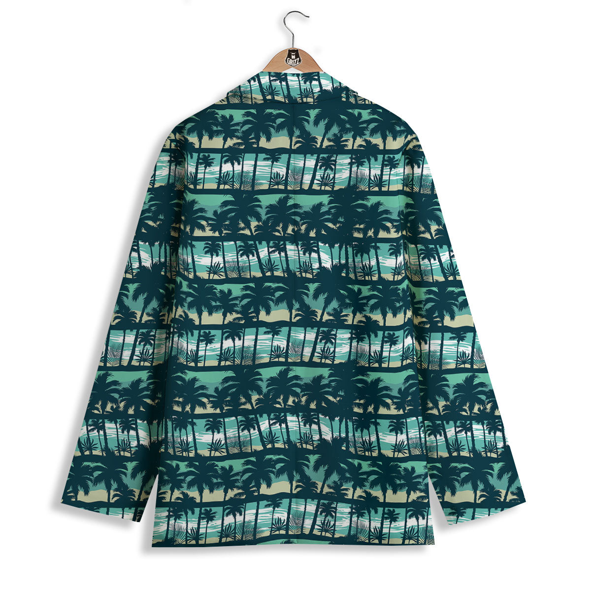 Palm Tree Print Pattern Women's Blazer-grizzshop