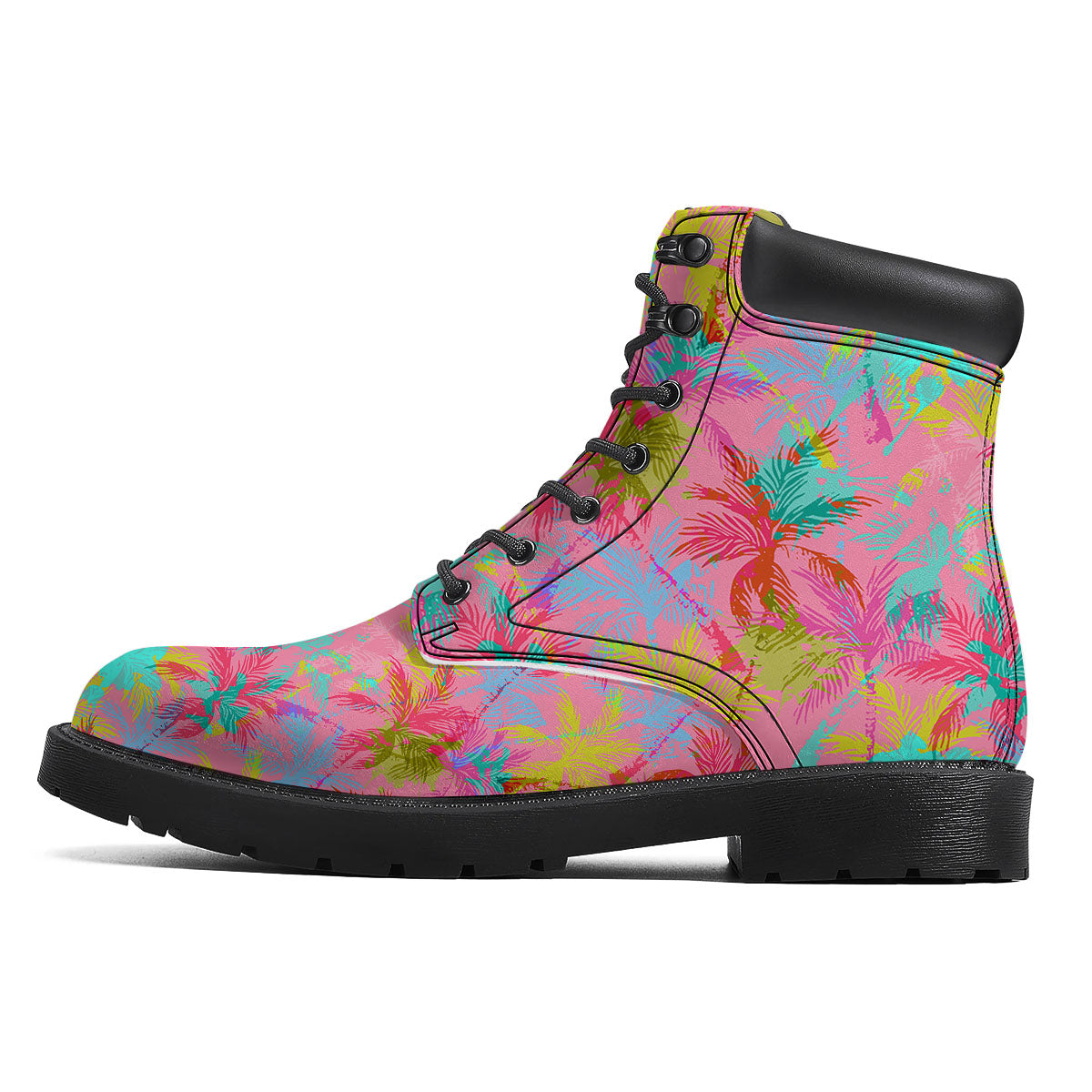 Palm Tree Rainbow Print Pattern Boots-grizzshop