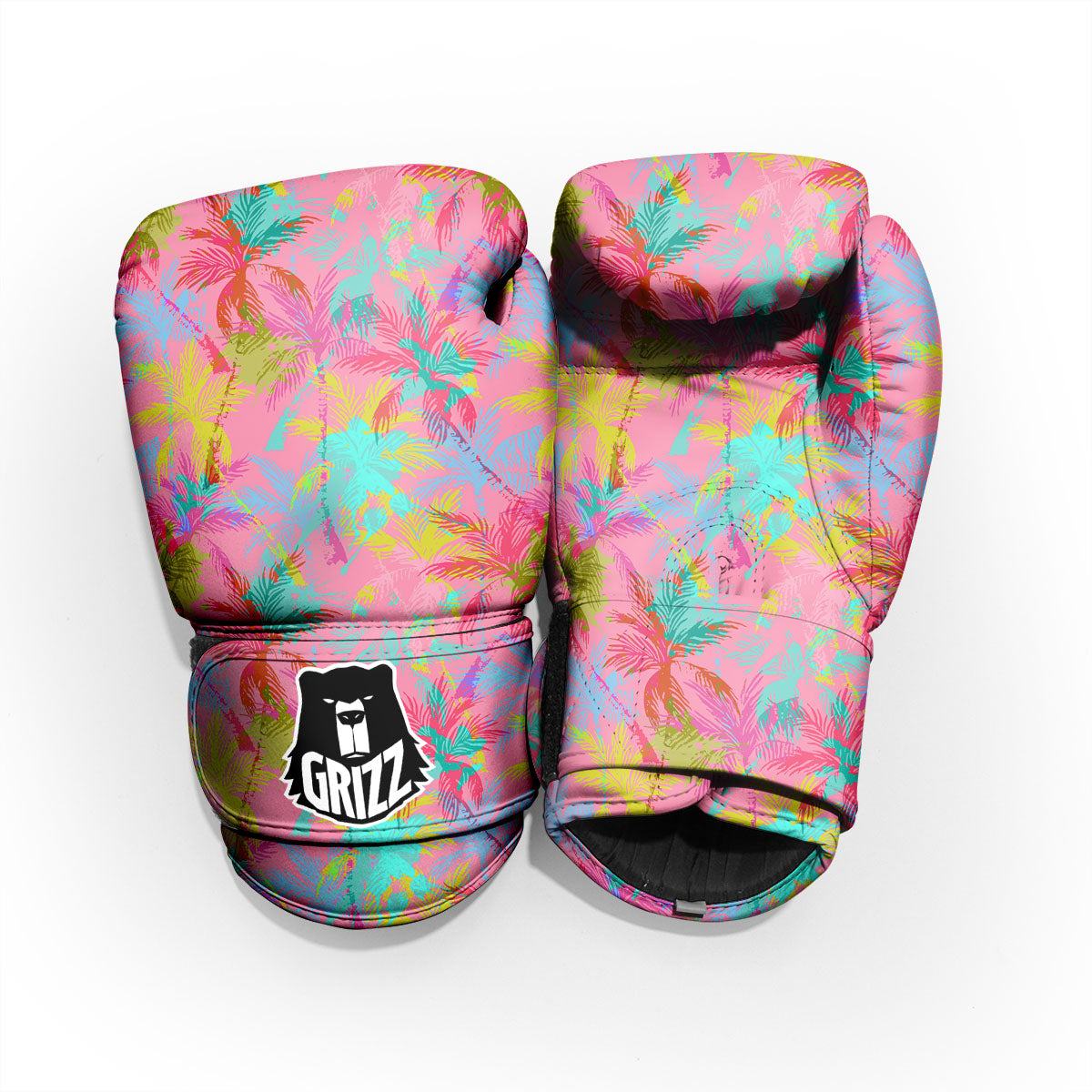 Palm Tree Rainbow Print Pattern Pro Boxing Glove