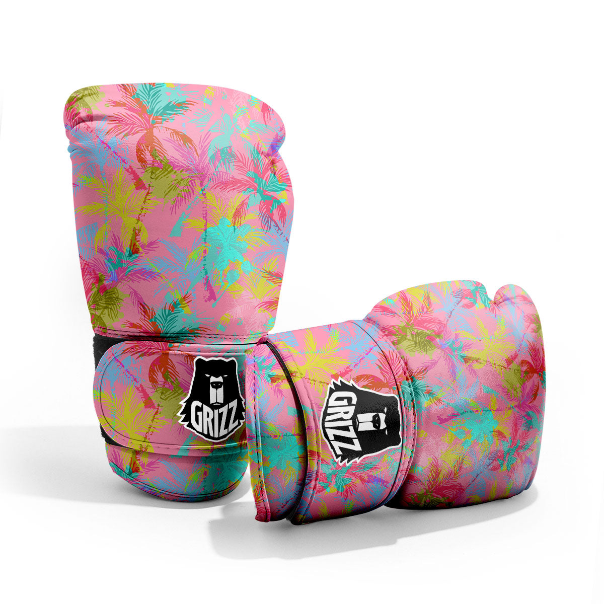 Palm Tree Rainbow Print Pattern Pro Boxing Glove