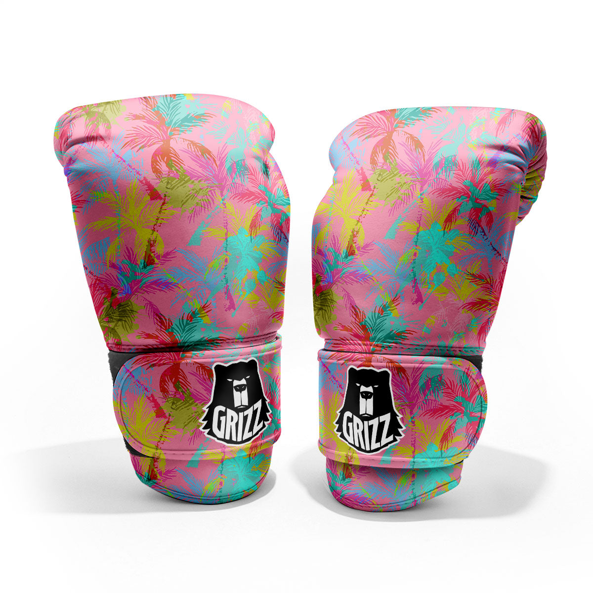 Palm Tree Rainbow Print Pattern Pro Boxing Glove