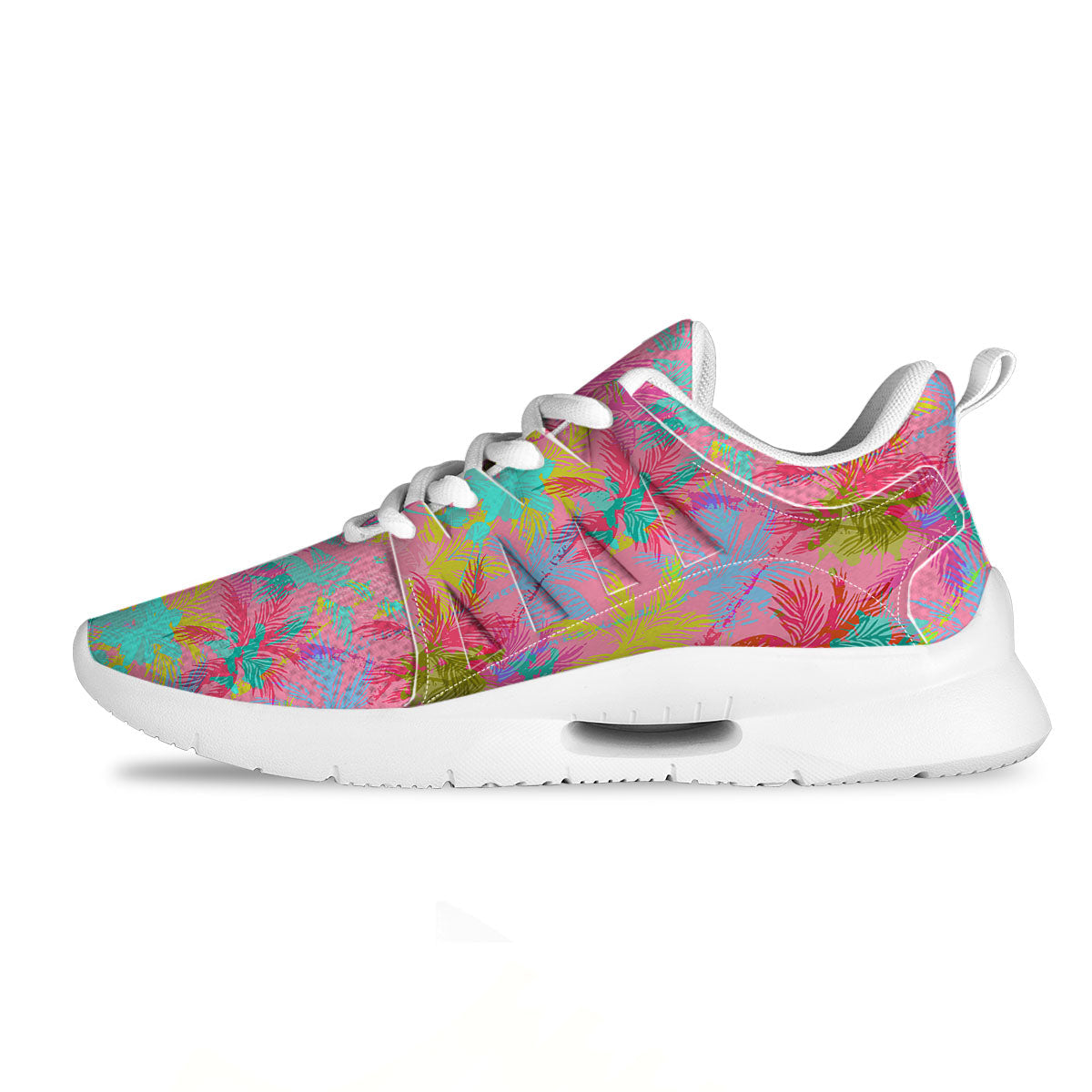 Palm Tree Rainbow Print Pattern Tennis Shoes-grizzshop