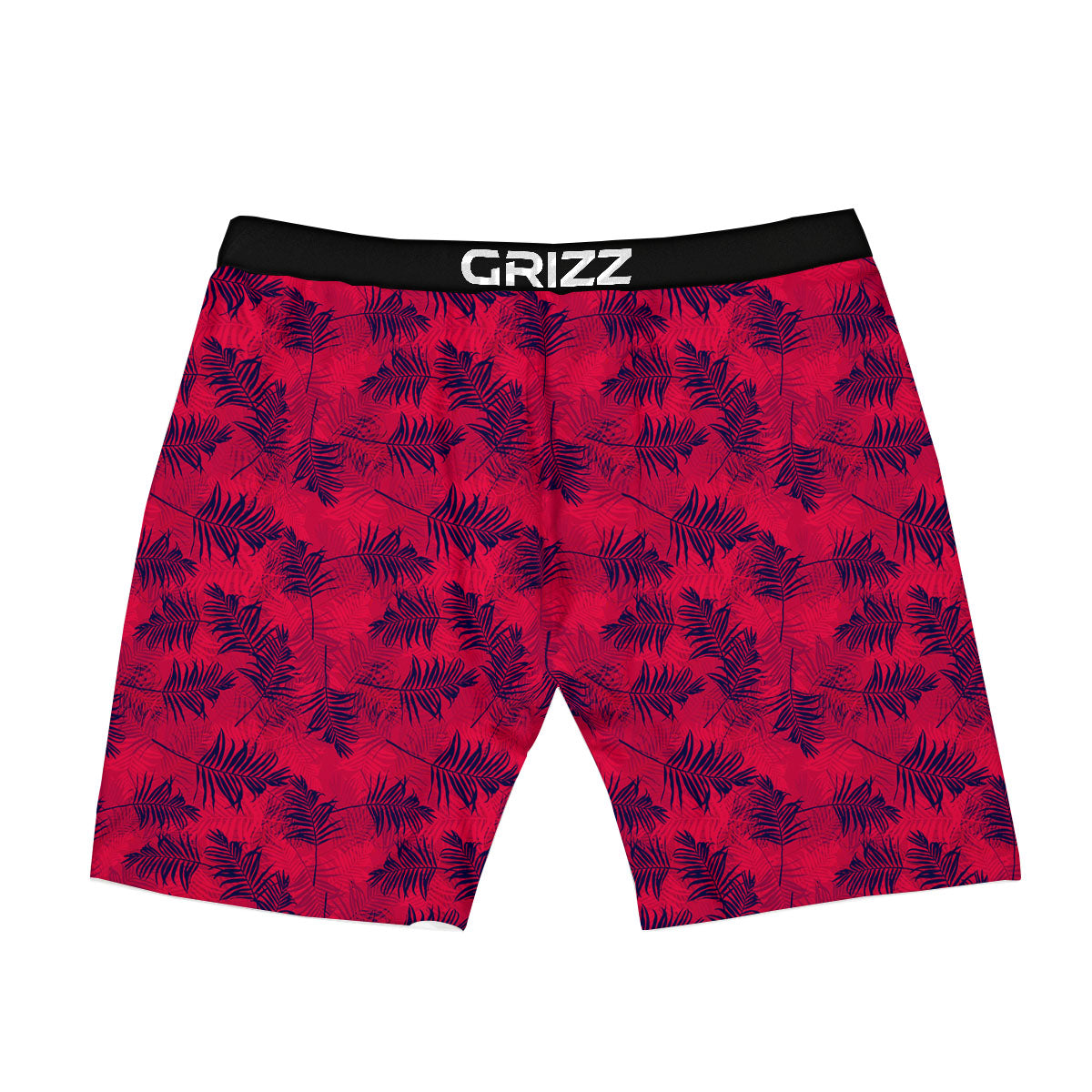 Palm Tree Red Print Pattern Boxer Briefs-grizzshop