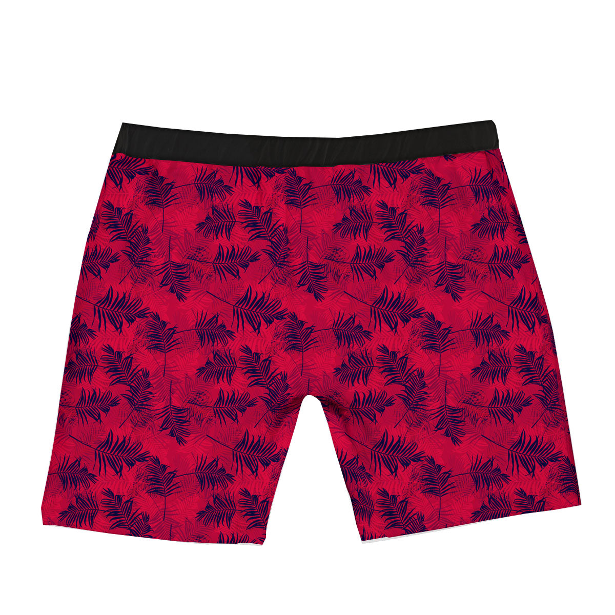 Palm Tree Red Print Pattern Boxer Briefs-grizzshop