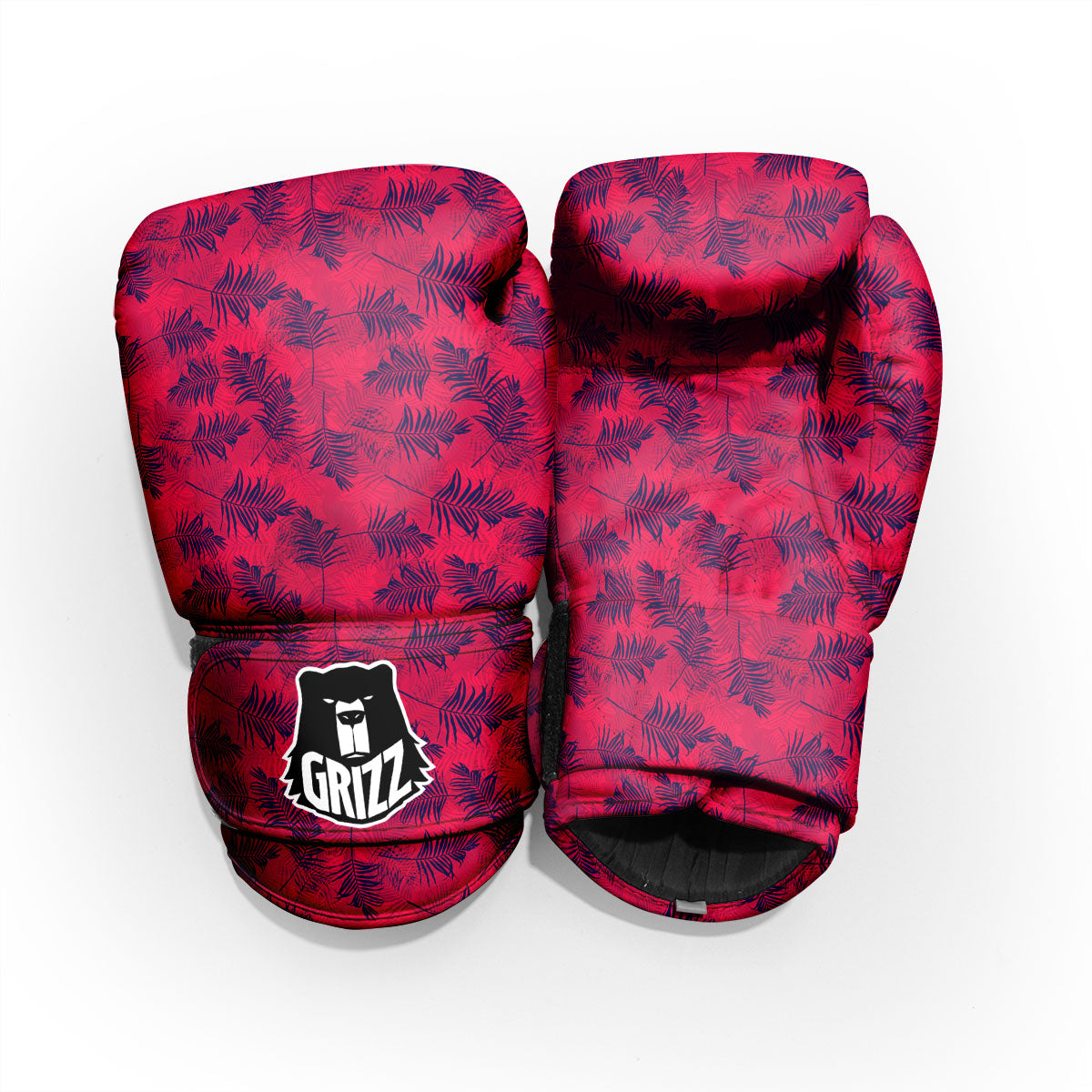 Palm Tree Red Print Pattern Sparring Gloves-grizzshop