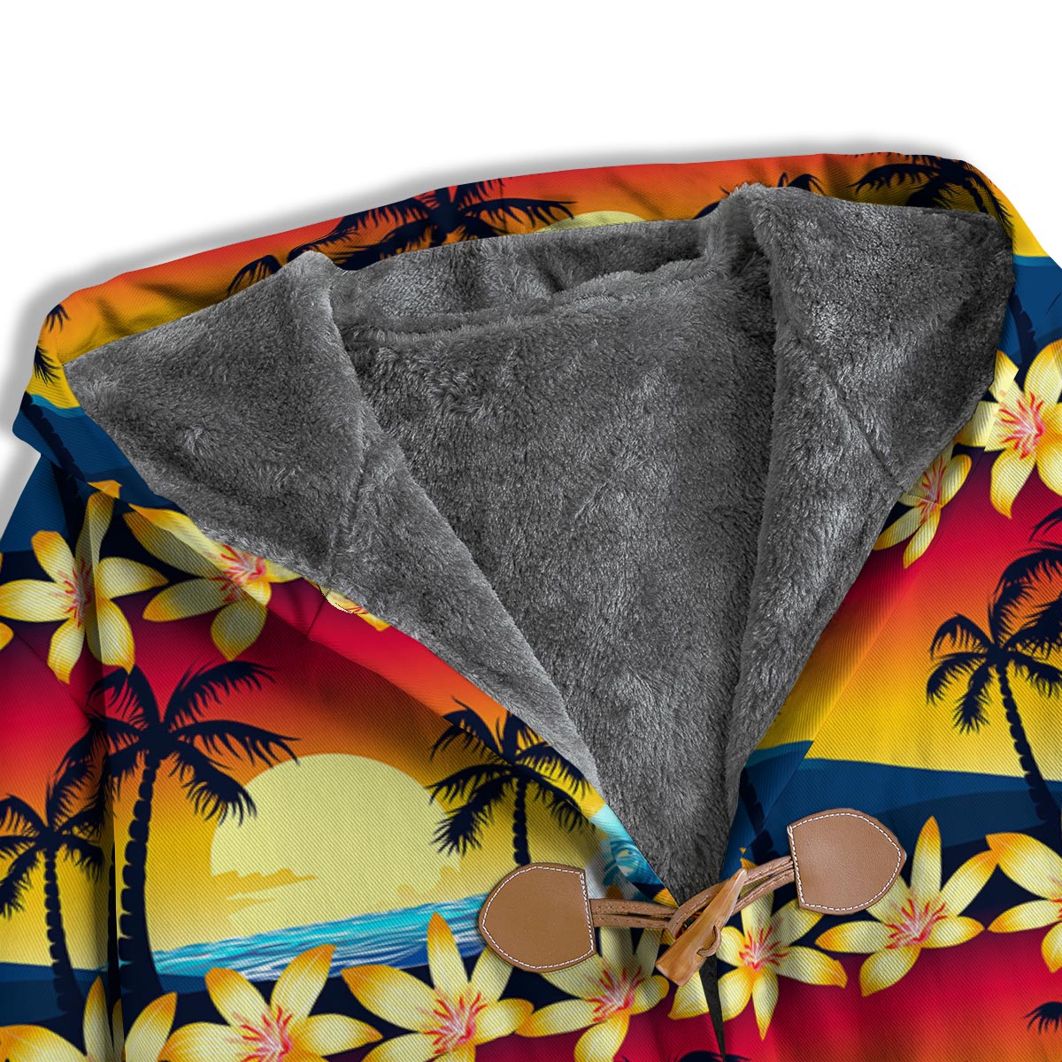 Palm Tree Sunset Hibiscus Print Pattern Men's Windbreaker Jacket-grizzshop