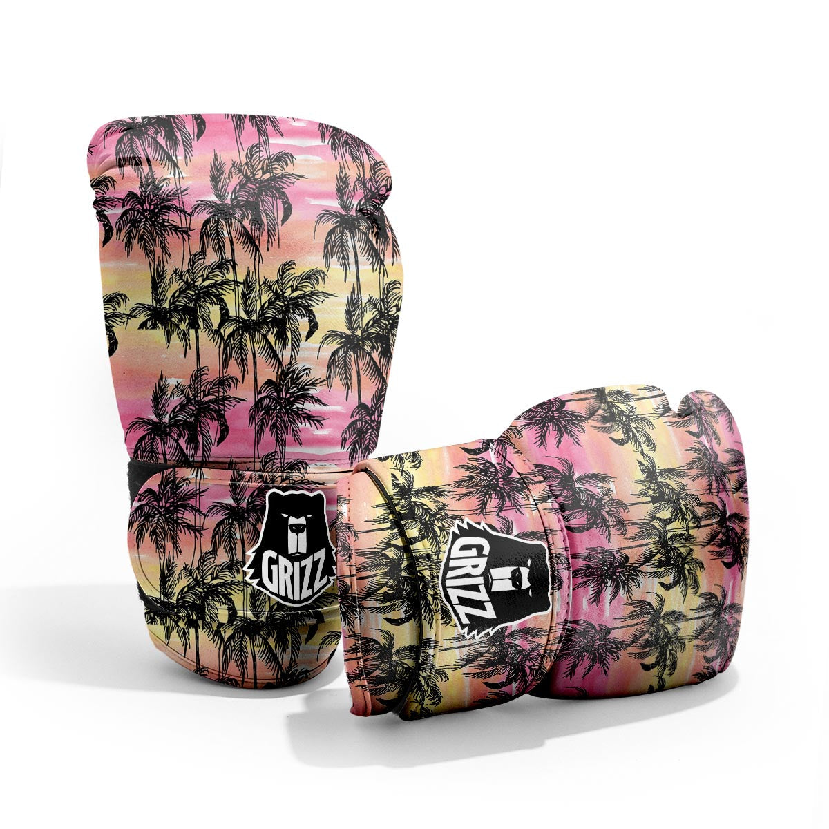 Palm Tree Sunset Print Pattern Pro Boxing Glove
