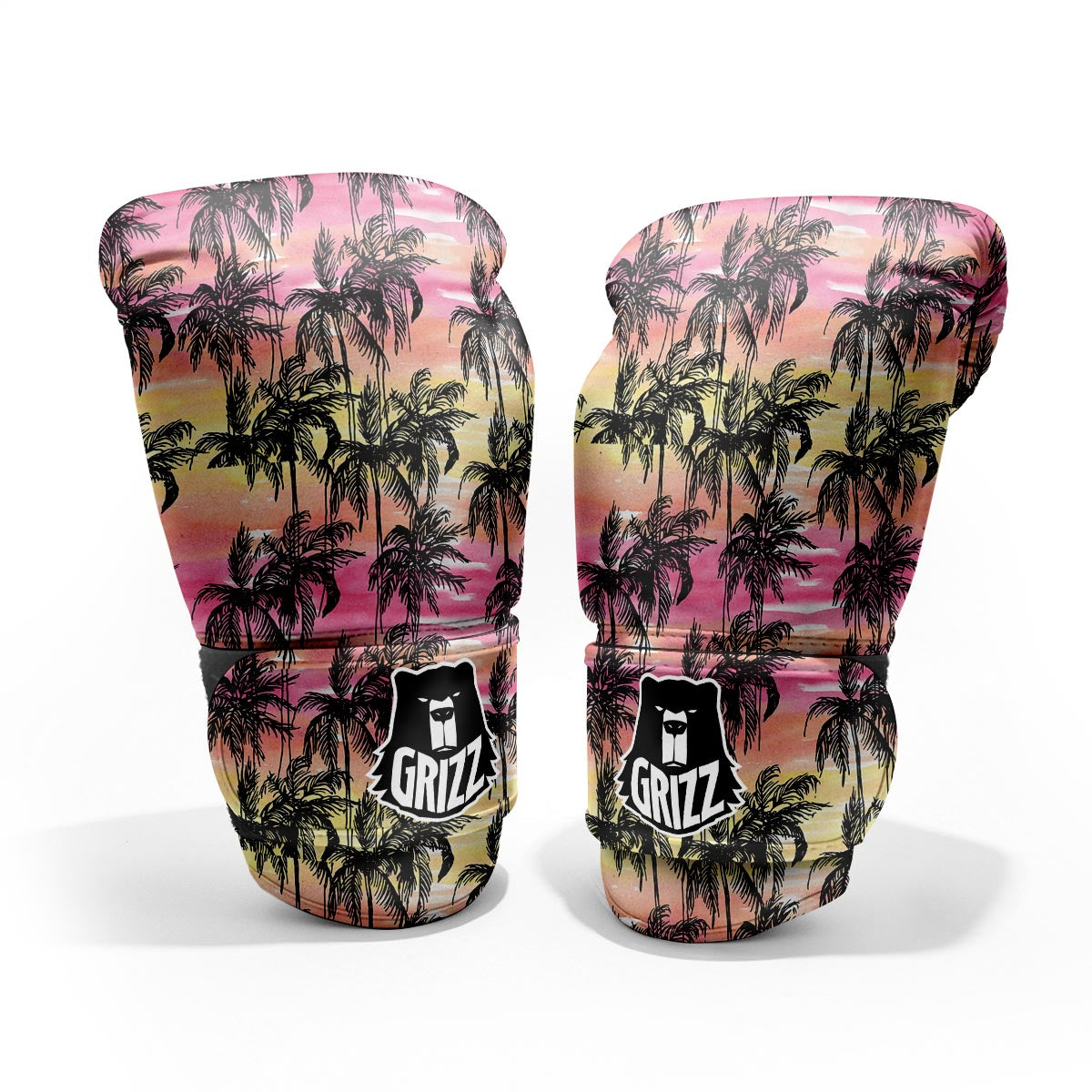 Palm Tree Sunset Print Pattern Pro Boxing Glove