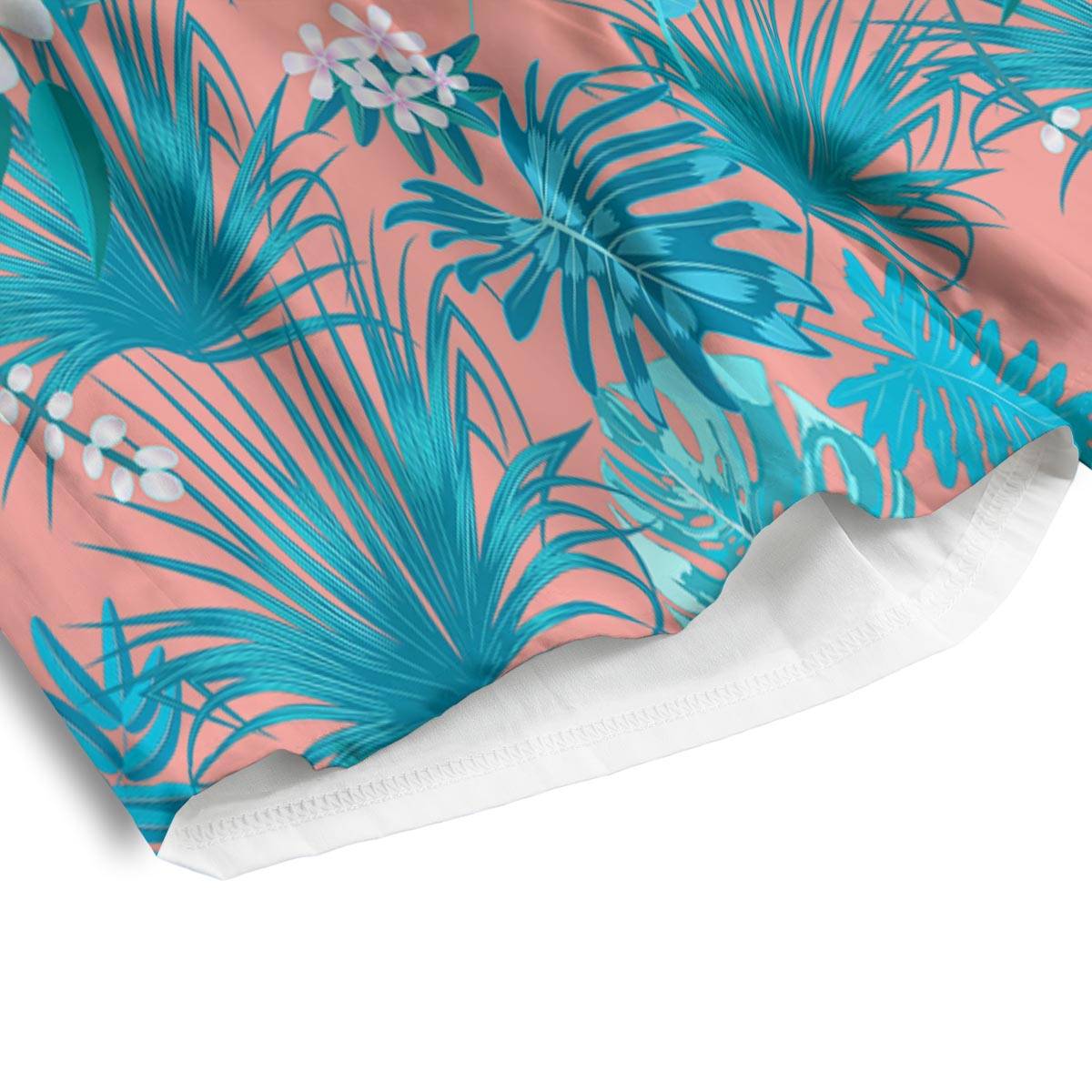 Palm Tree Teal Print Pattern Men's Athletic Shorts