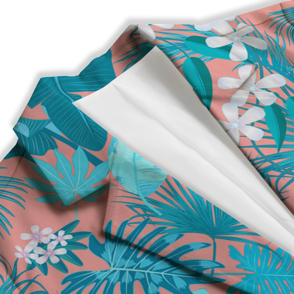 Palm Tree Teal Print Pattern Women's Blazer-grizzshop