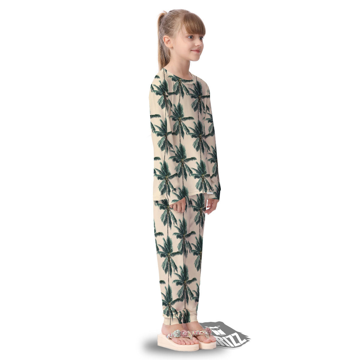 Palm Tree Tropical Print Pattern Kid's Pajamas-grizzshop