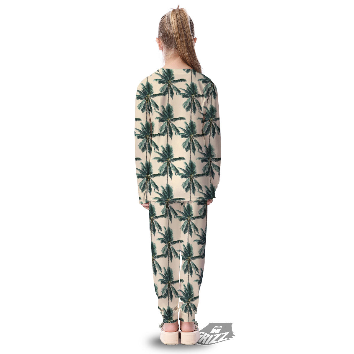 Palm Tree Tropical Print Pattern Kid's Pajamas-grizzshop