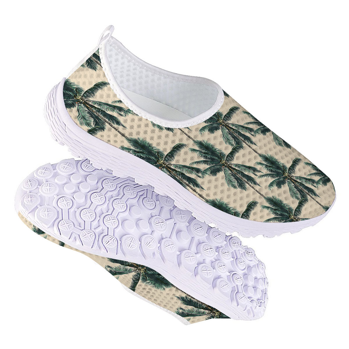 Palm Tree Tropical Print Pattern Nurse Shoes-grizzshop