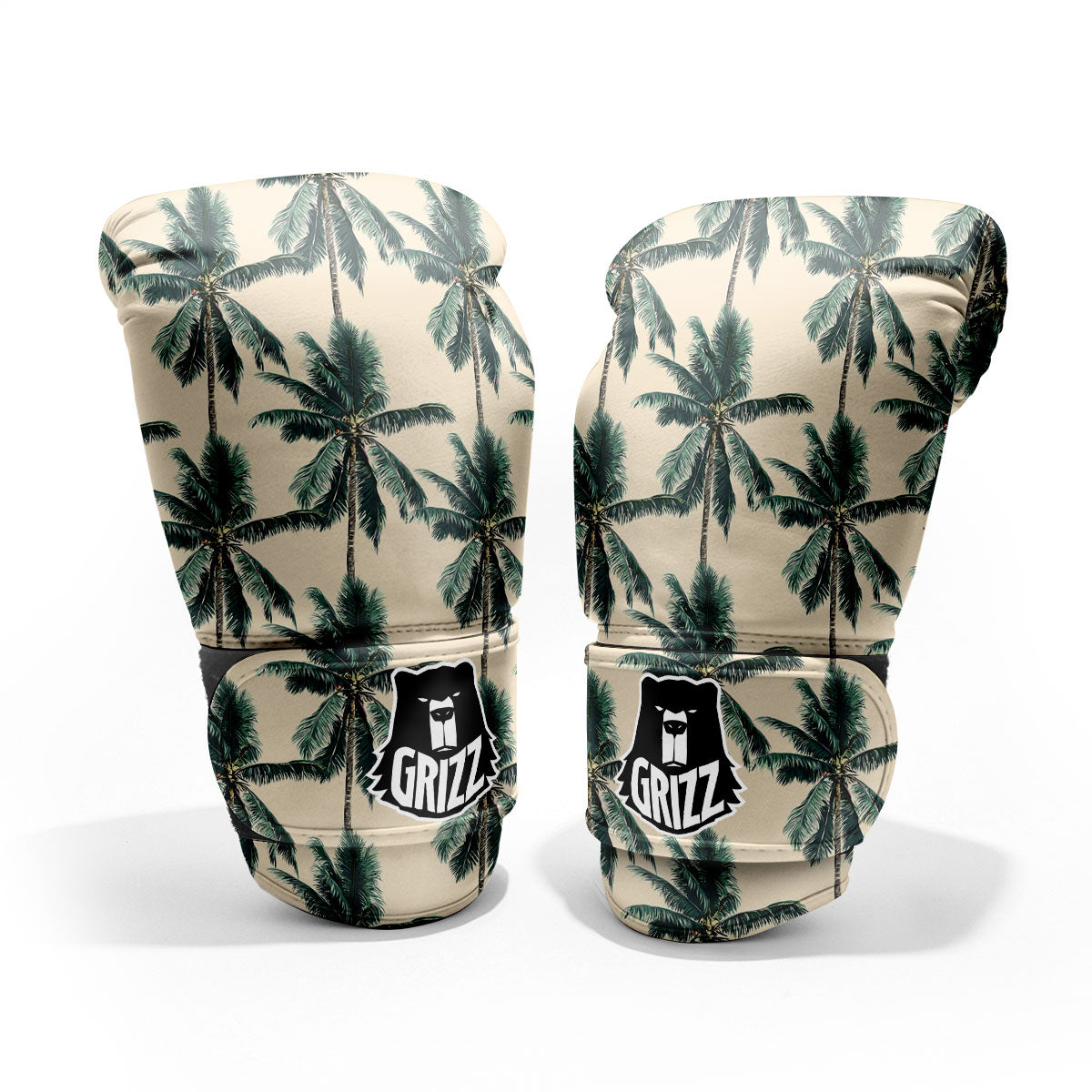 Palm Tree Tropical Print Pattern Pro Boxing Glove