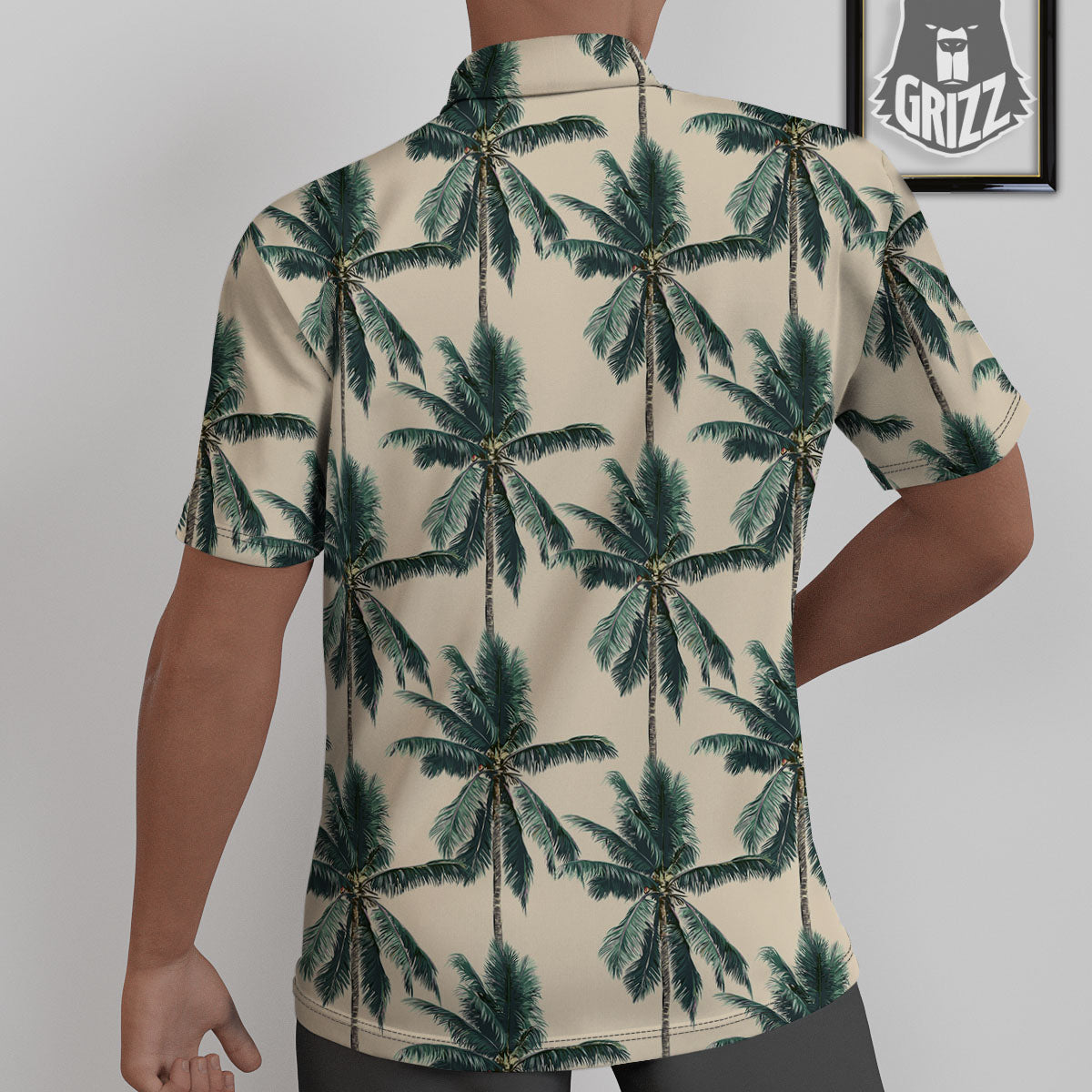 Palm Tree Tropical Print Pattern Untucked Shirts-grizzshop
