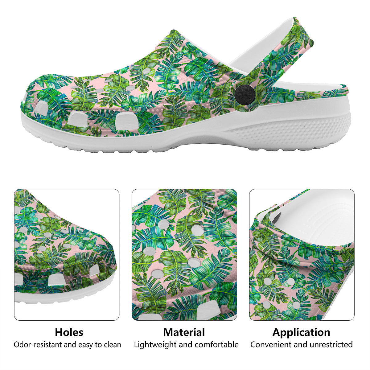 Palm Tree Vintage Print Pattern Clog-grizzshop